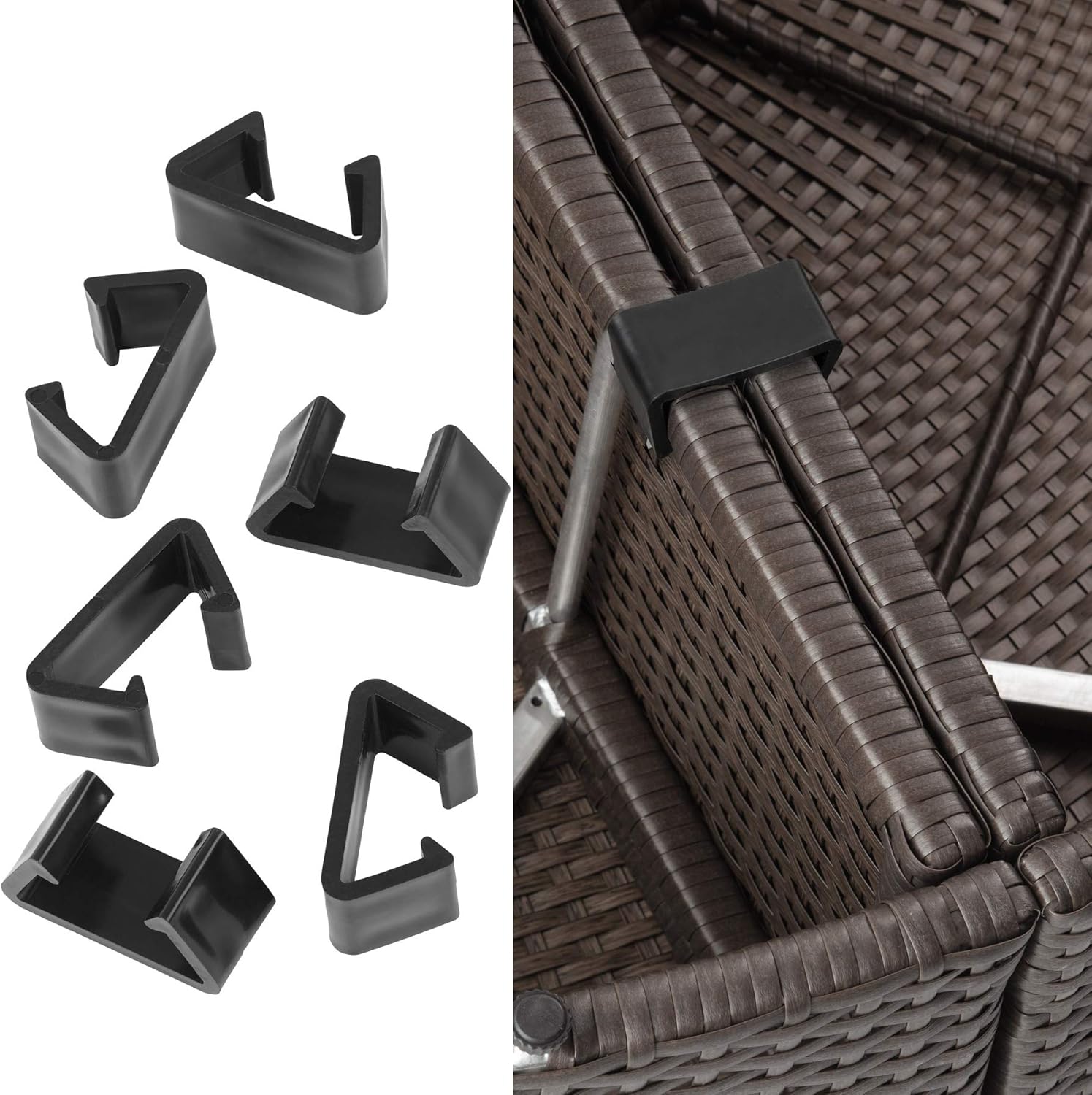 Clips for connecting daybed sections