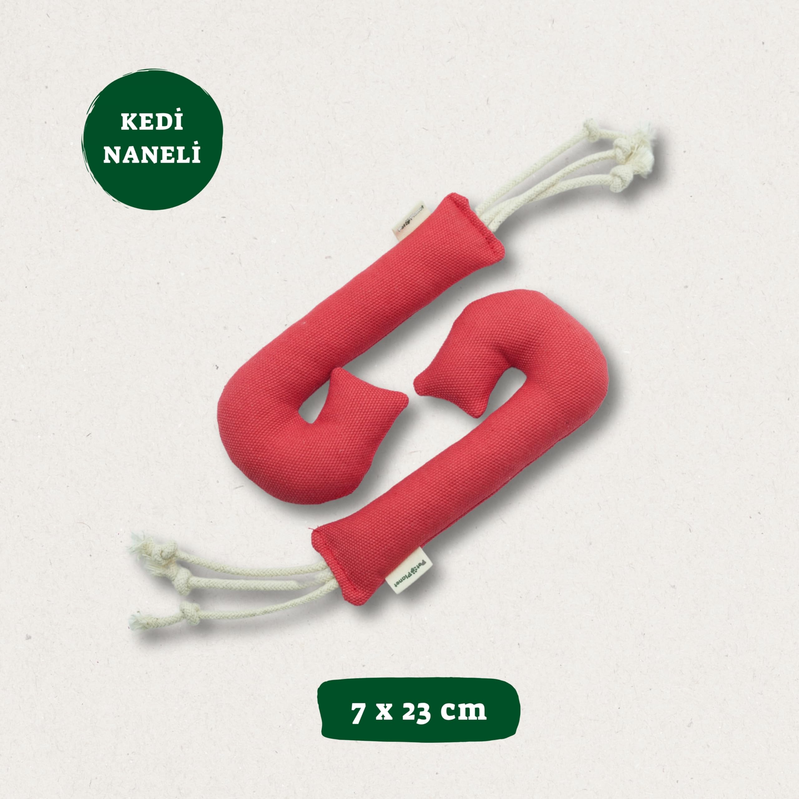 Baston Şeker Kedi Oyuncağı - Kedi Naneli, Pamuklu