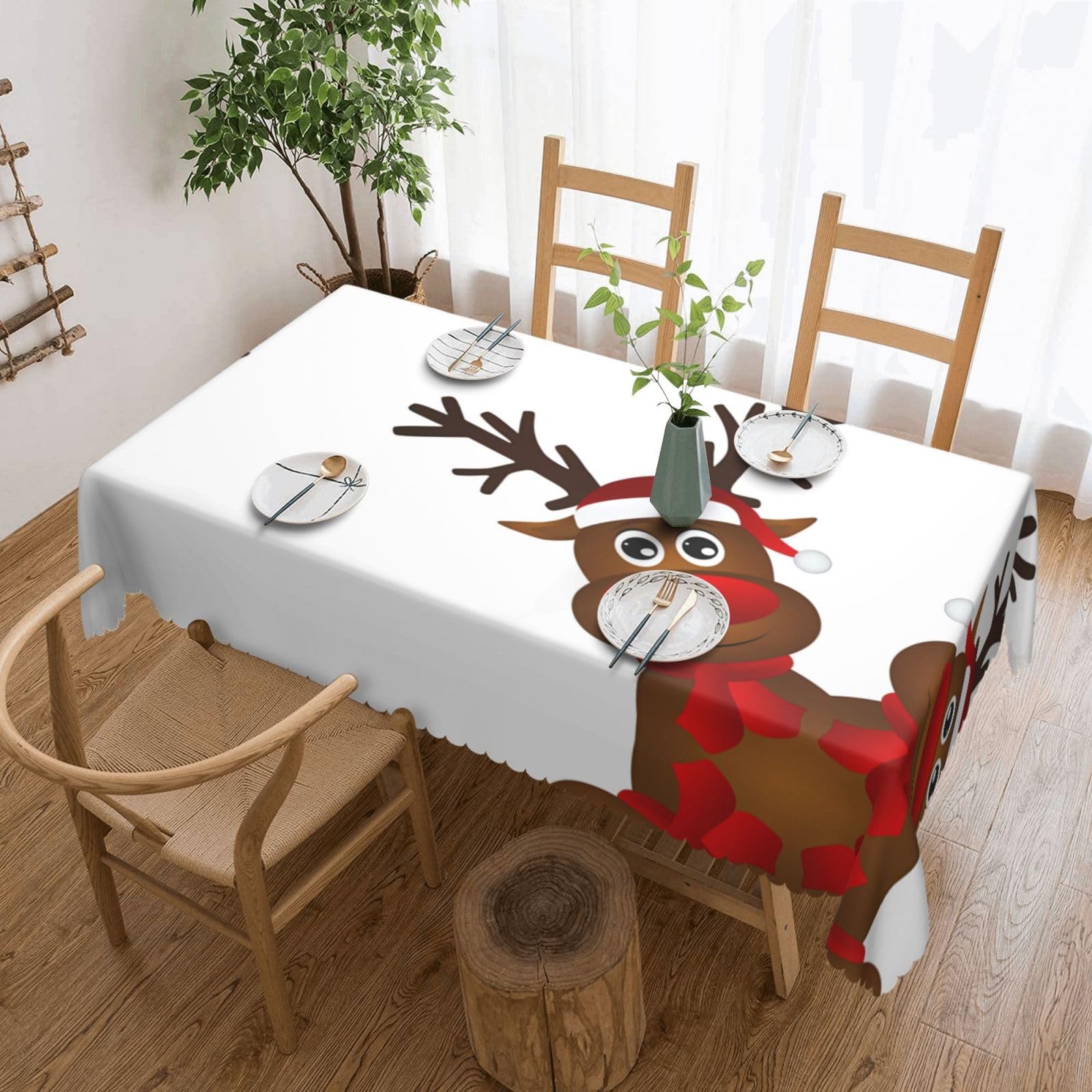 MROWYC Christmas Printed tablecloths are suitable for hotels, picnics, and parties, and can effectively protect the tabletop