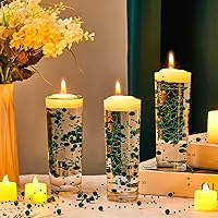 Vista 7 de Tondiamo 24 piezas de perlas artificiales para velas flotantes, perlas de imitación, guirnalda de cuentas, decoración de centro de mesa