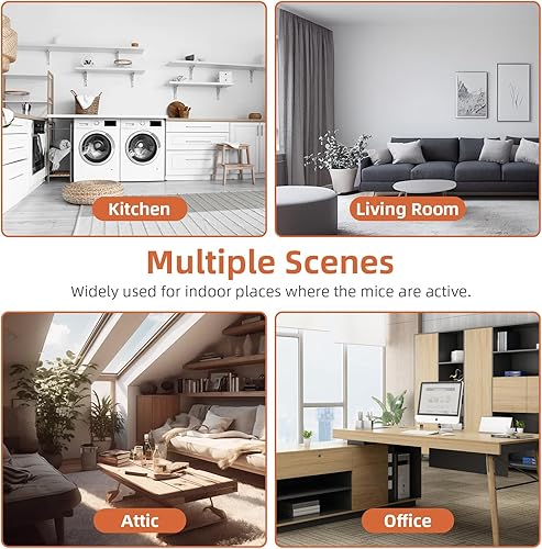 Miniatura 8 de Trampas eléctricas mejoradas para ratones, Trampa eléctrica para ratones sin contacto, Trampa eléctrica para ratones de alto voltaje para