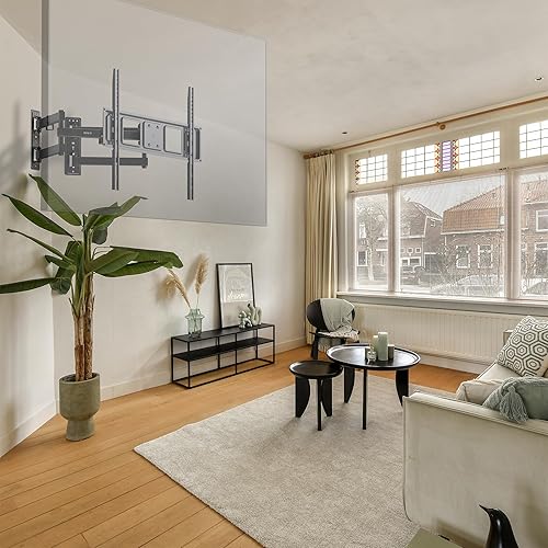 Miniatura 2 de VIVO Soporte de pared para TV de esquina para pantallas planas de plasma LCD LED de 37 a 70 pulgadas, soporte articulado de movimiento completo,
