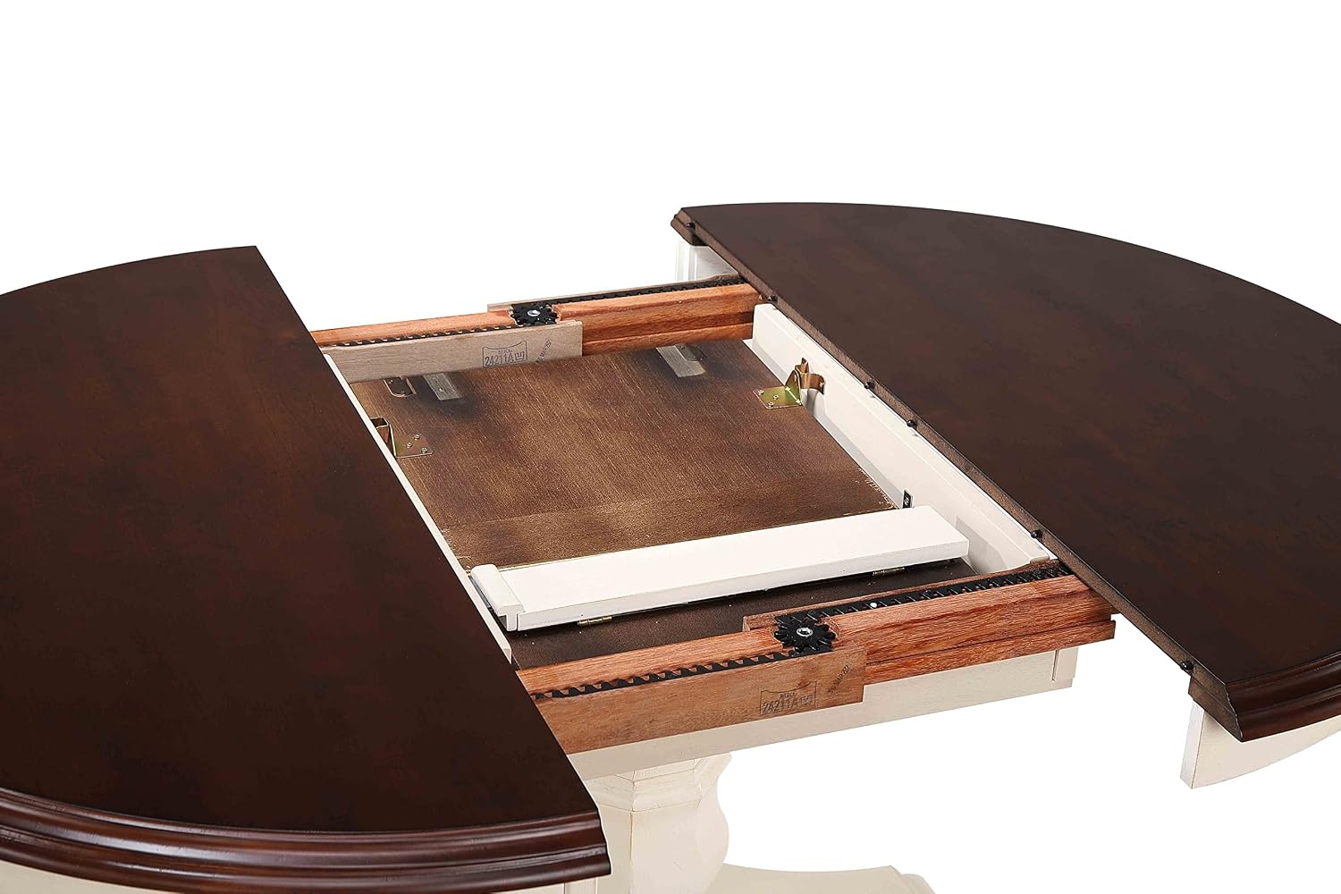 Sunset Trading Andrews Dining Table, Antique White and Distressed Chestnut
