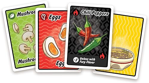 Miniatura 5 de Mixlore Juego de cartas Ramen Fury  Juego de estrategia temática para llevar  Divertido juego familiar para adultos y niños  A partir de 8 años, 2 a