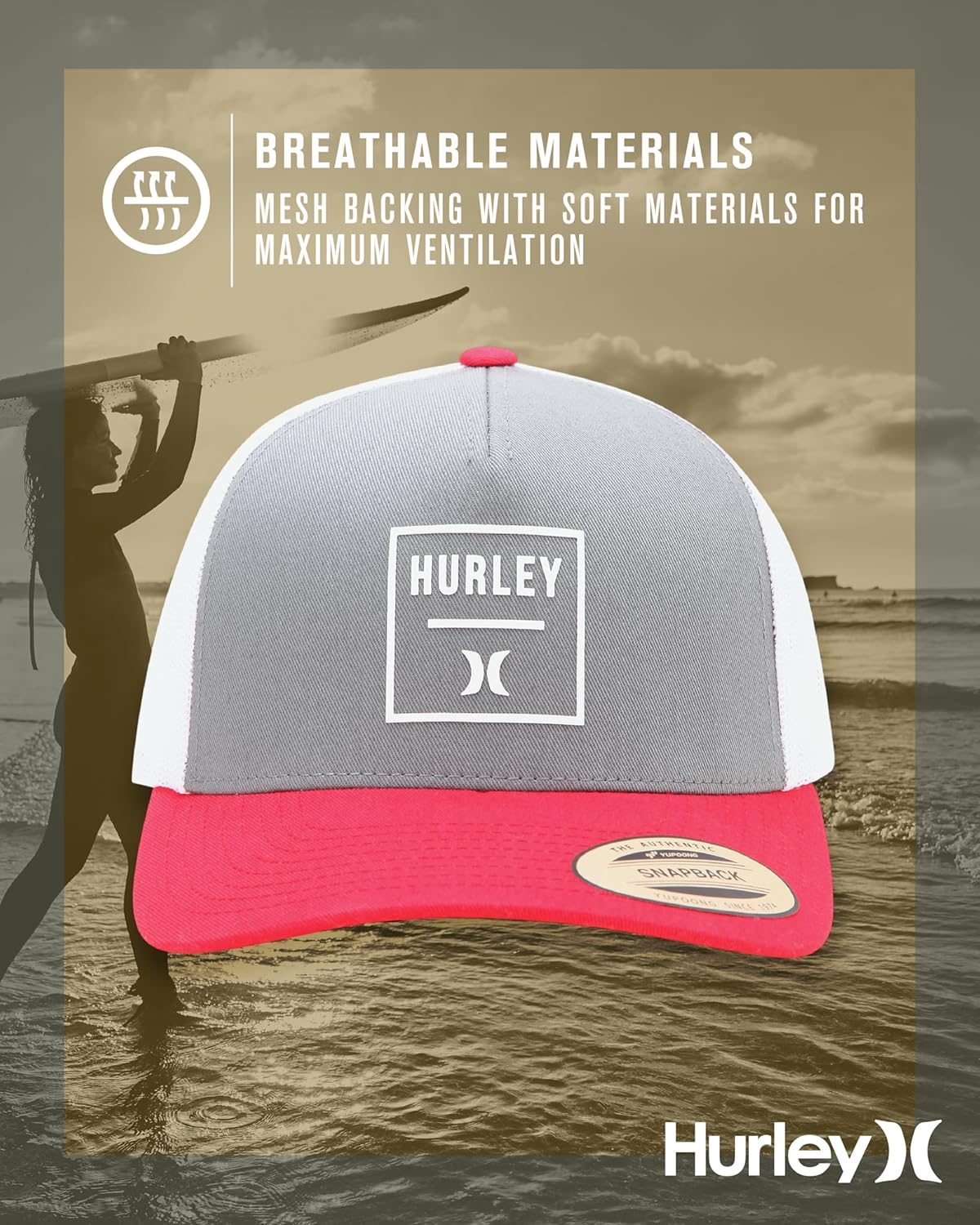 Hurley Men's M Warner Trucker Hat Baseball Cap