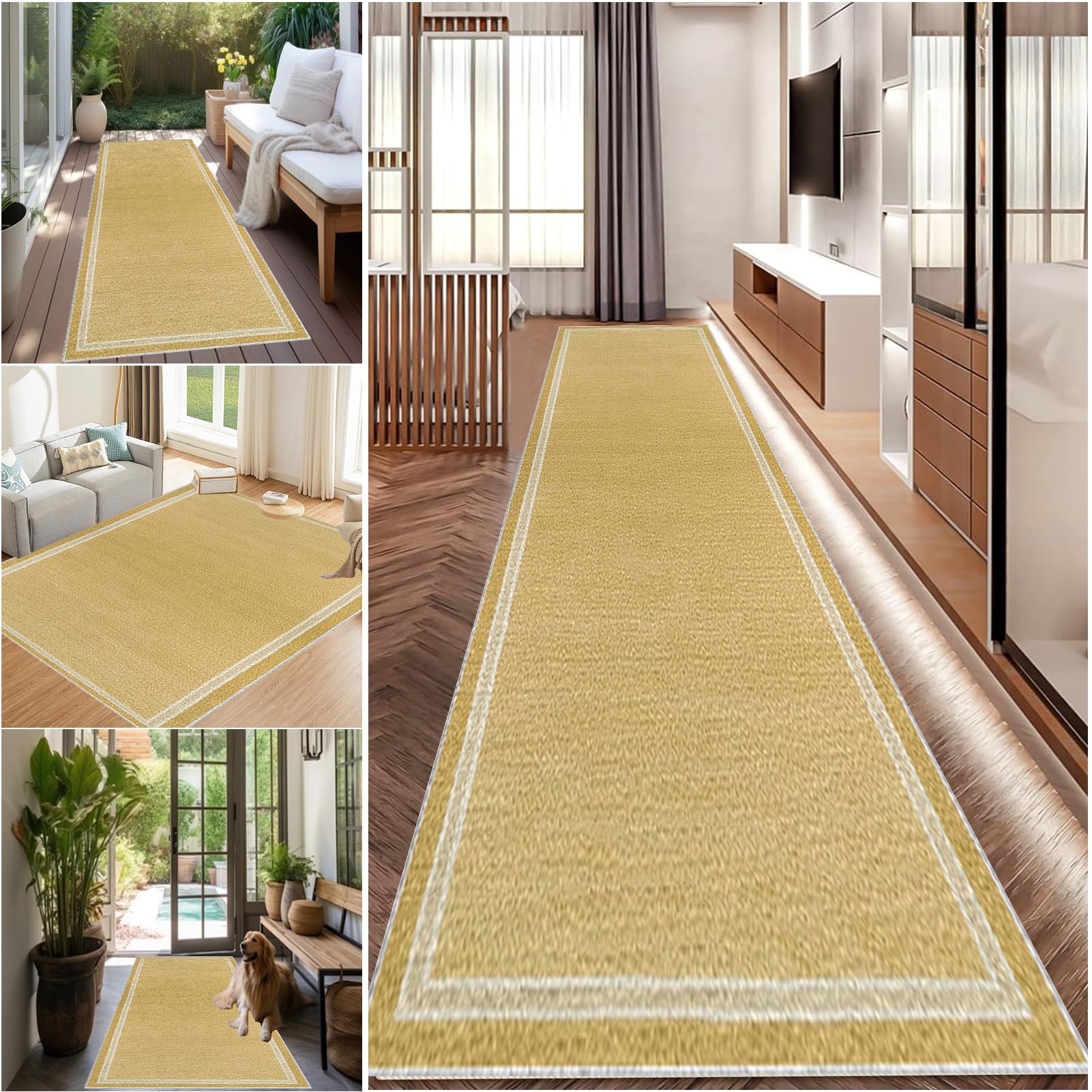 Long Hallway Rug Kitchen Carpet Runners Washable Runner Rugs for Hallway Non Slip Hall Runner Rugs Carpet Floor Mat for Hallway Entryway Laundry Room Living Room Area Rug Narrow Rugs 90 x 450 cm — image 1
