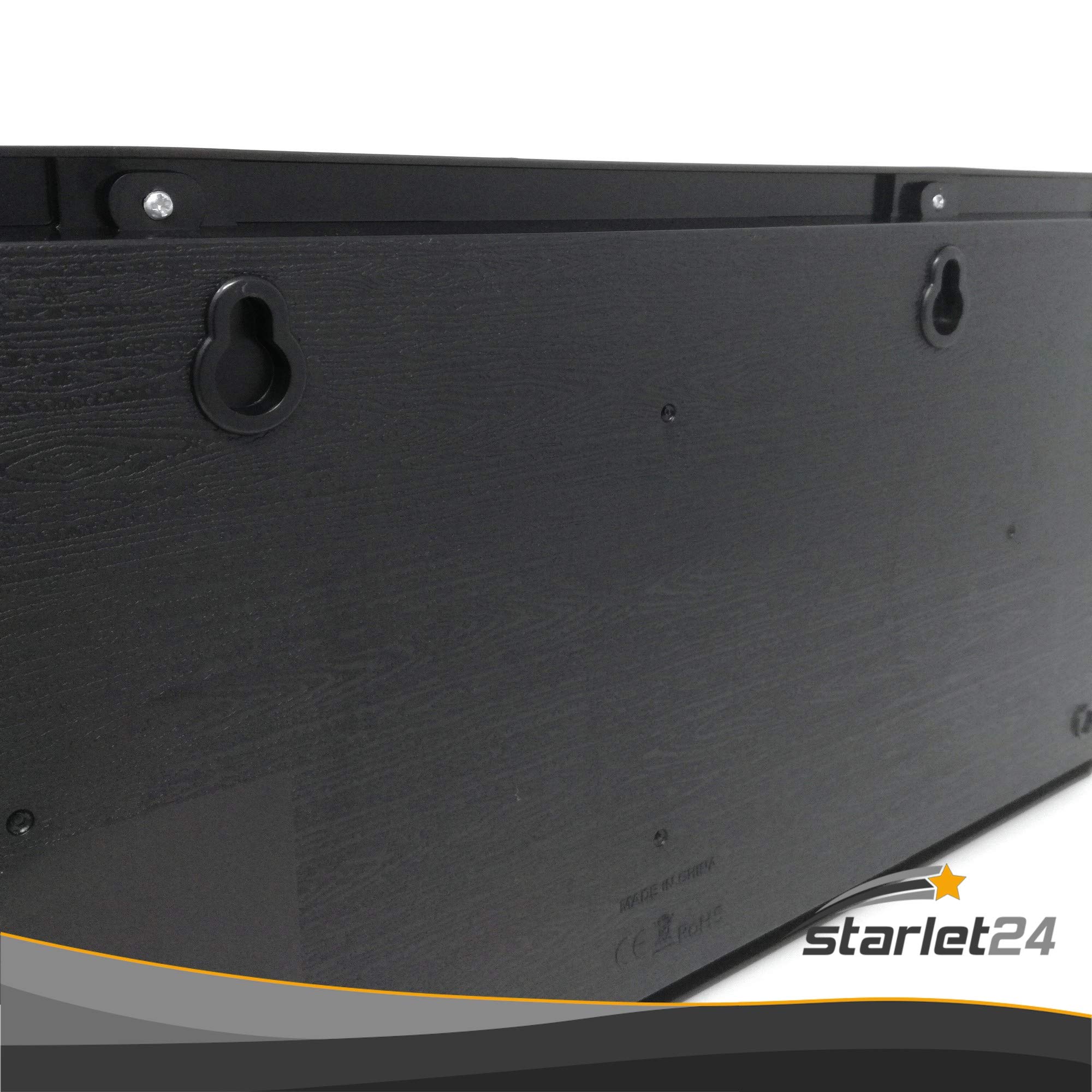 Starlet24 Orologio da parete a LED con data e temperatura, grande display a LED 45 x 22 cm (JH4622), di colore blu