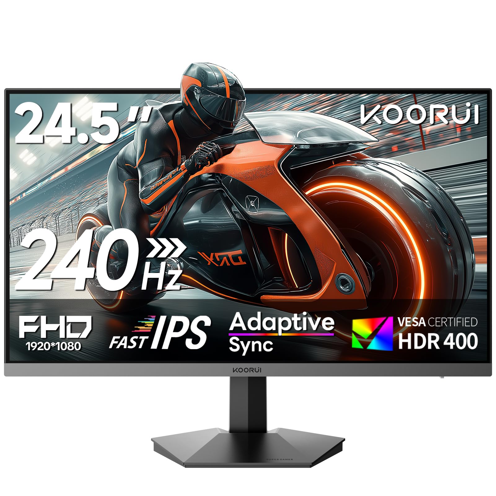 Amazon.co.jp: KOORUI ゲーミングモニター 24.5インチ FHD 240Hz