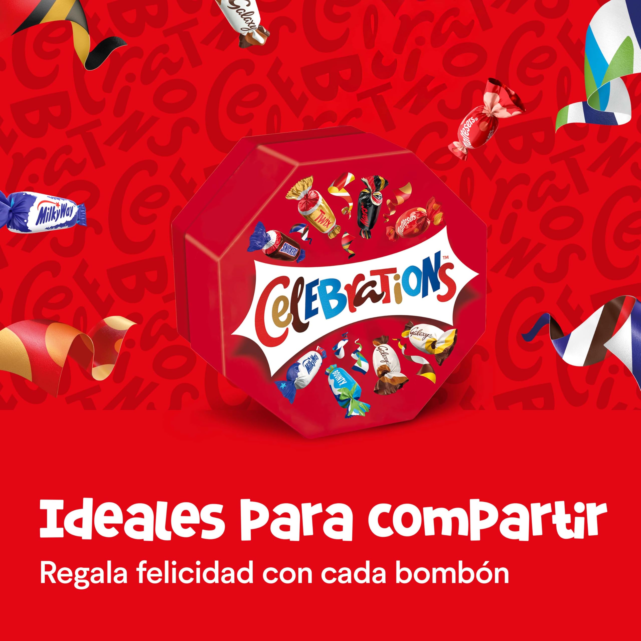 Celebrations, Caja Mezcla de Chocolatinas Mini, Disfruta de un Variedad de Sabores, Ideal como Regalo (196g)