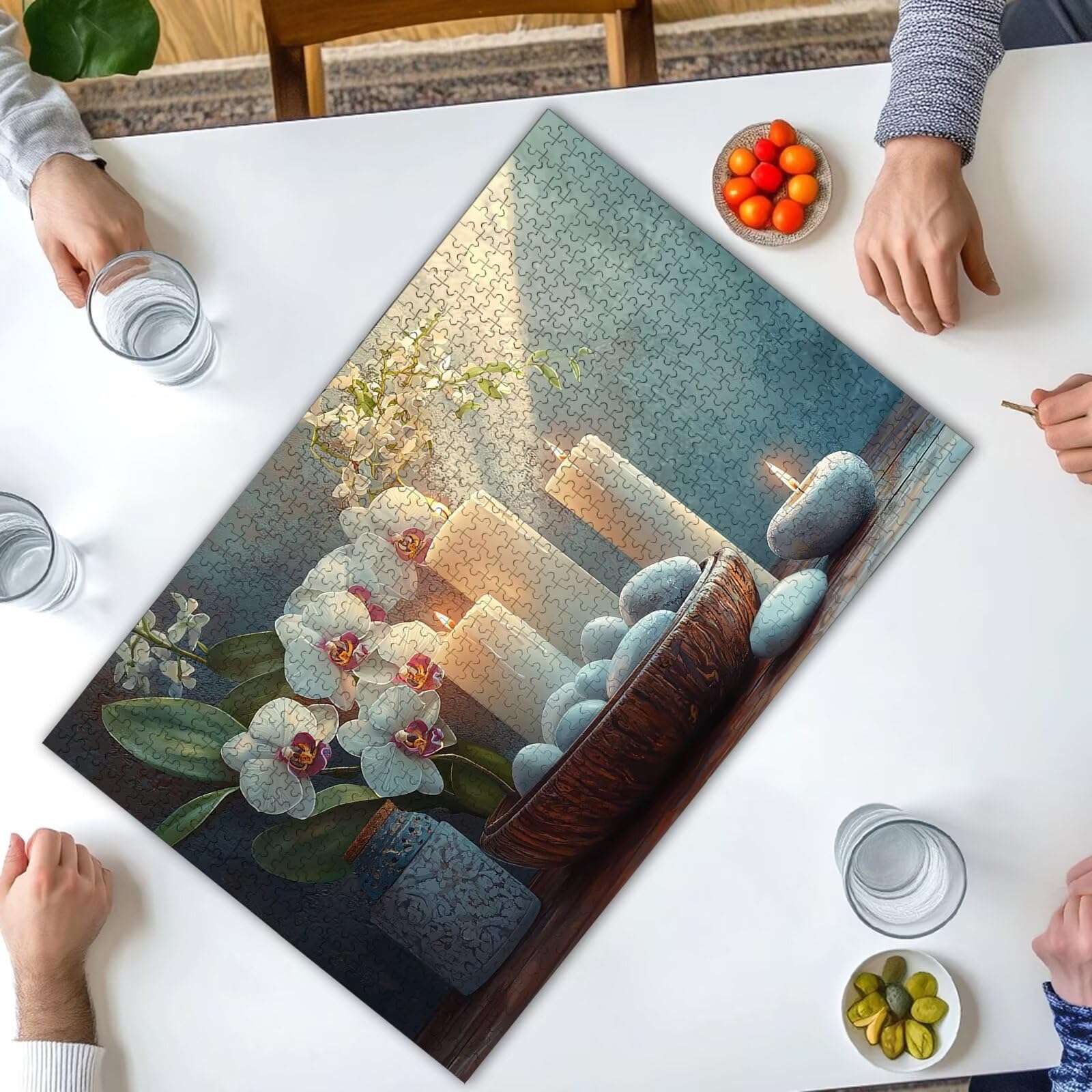 Puzzle 1000 sztuk Zen, Puzzle Orchidea 1000 sztuk dla dorosłych i nastolatków, drewniane puzzle z wykwintnym opakowaniem, rodzinne gry edukacyjne, dekoracje domu, prezent dla dorosłych-1689