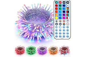 Brizled Outdoor Christmas Lights, 200 Super Bright LEDs RGB Multicolor String Lights...