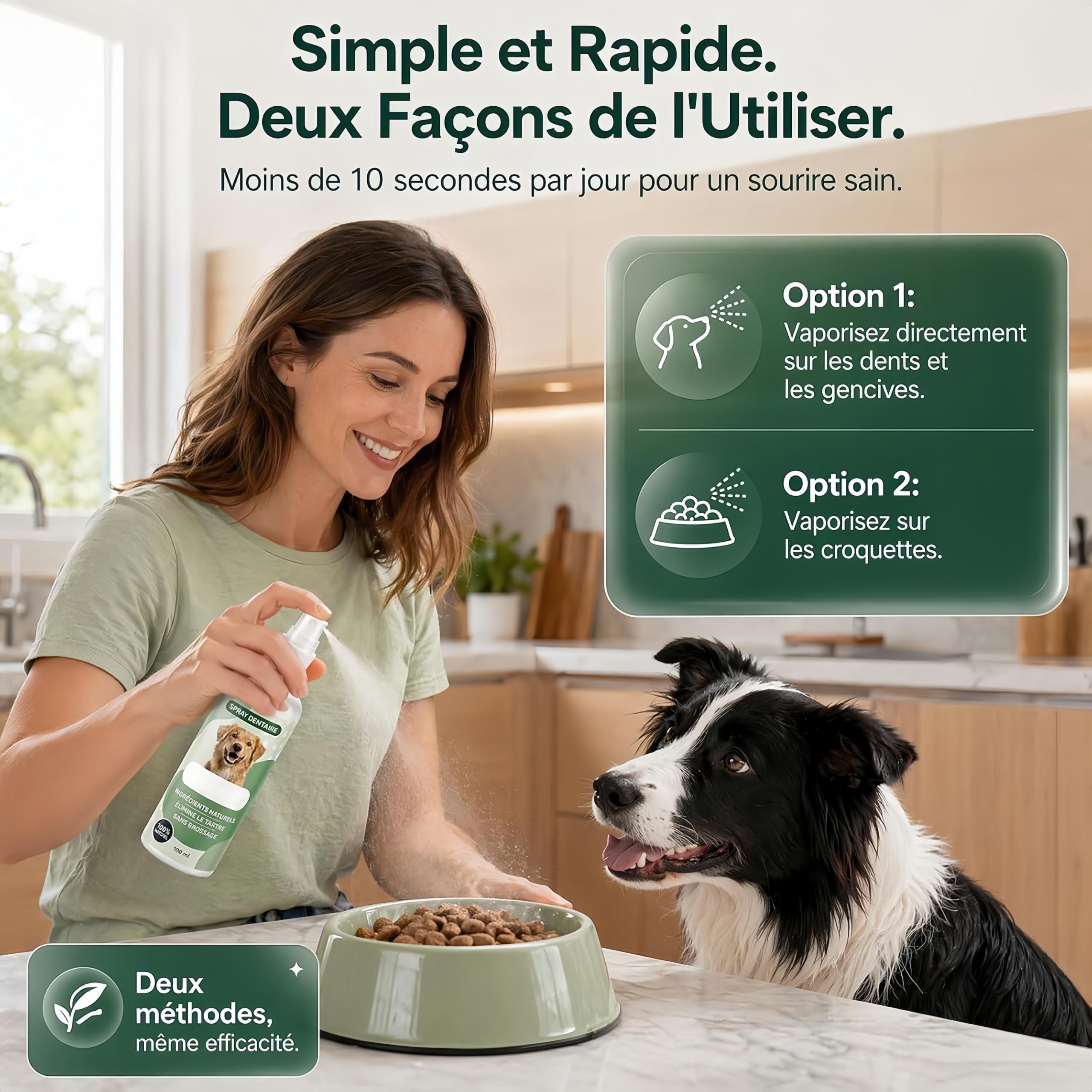 Everly Spray Dentaire Chien Antitartre Haleine Fraîche sans Brossage