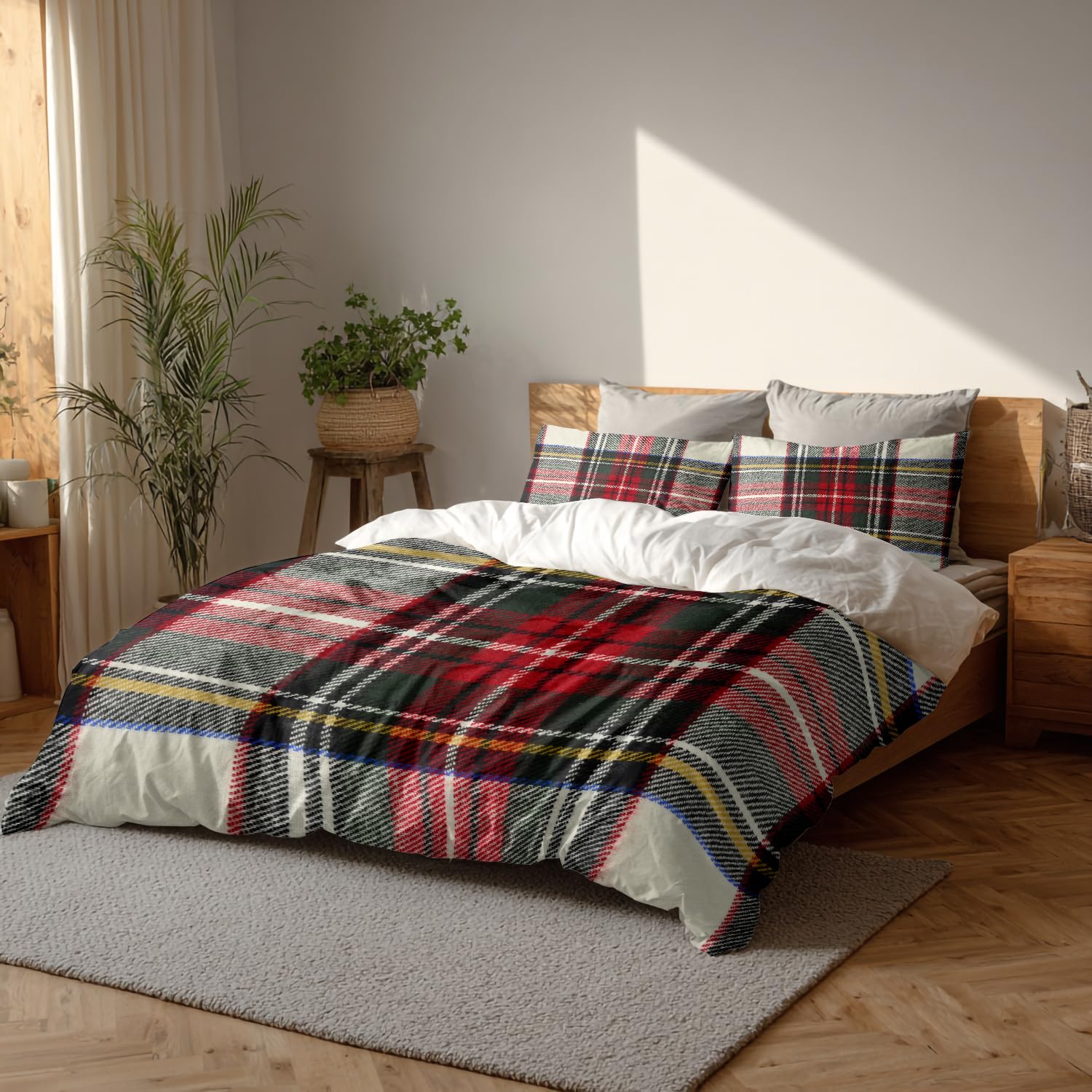 Housse de couette verte Batmerry pour une ambiance de chambre cocooning et chaleureuse