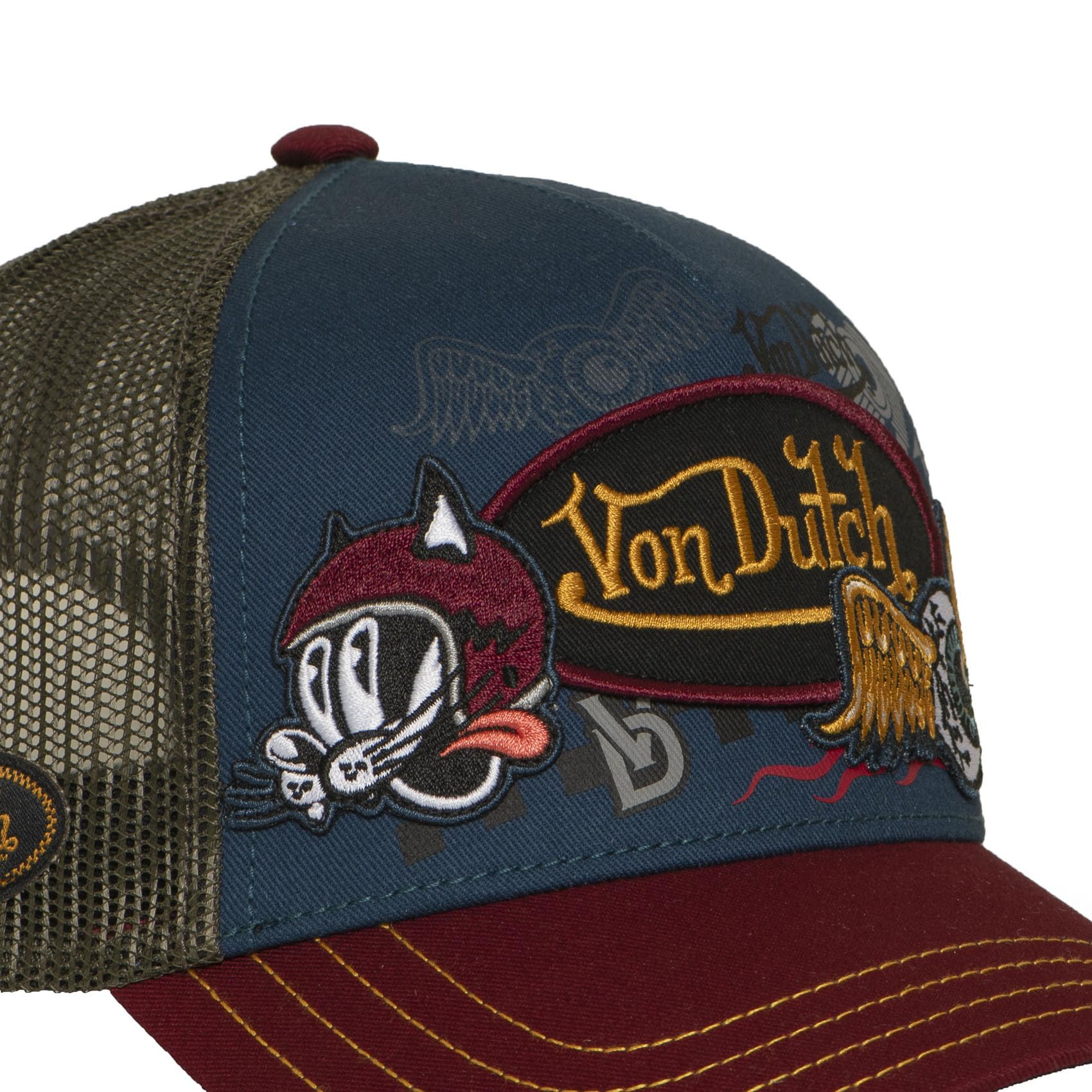 Von Dutch Czapka męska i damska, Trucker Patches