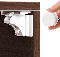 Magnetique Securite Placard Enfant(12 serrures + 3 Clés), Placard Bloque Porte BebeTiroir Armoires Verrous Sans Percer