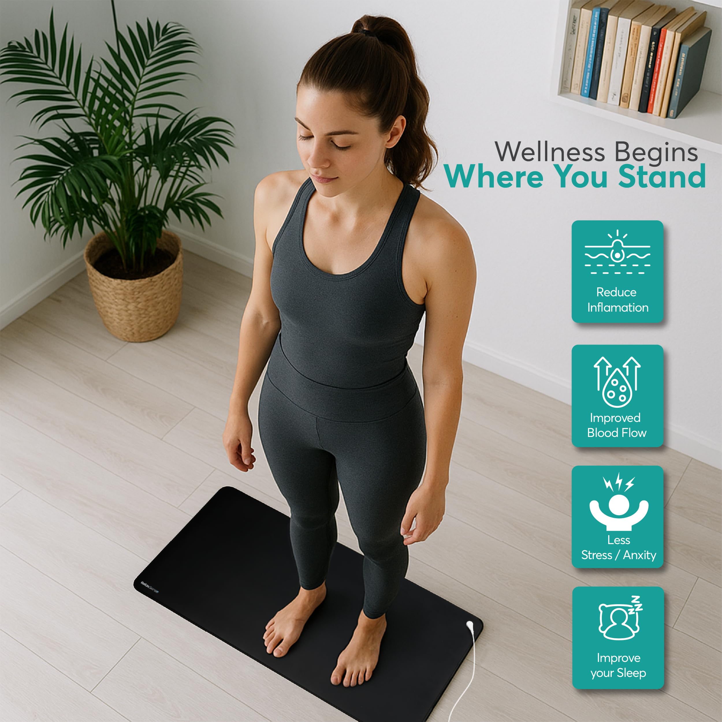 ARTTONA Grounding Mat For Better Sleep, Stress Relief & Wellness – Grounding Mat For Feet, Desk - View #3