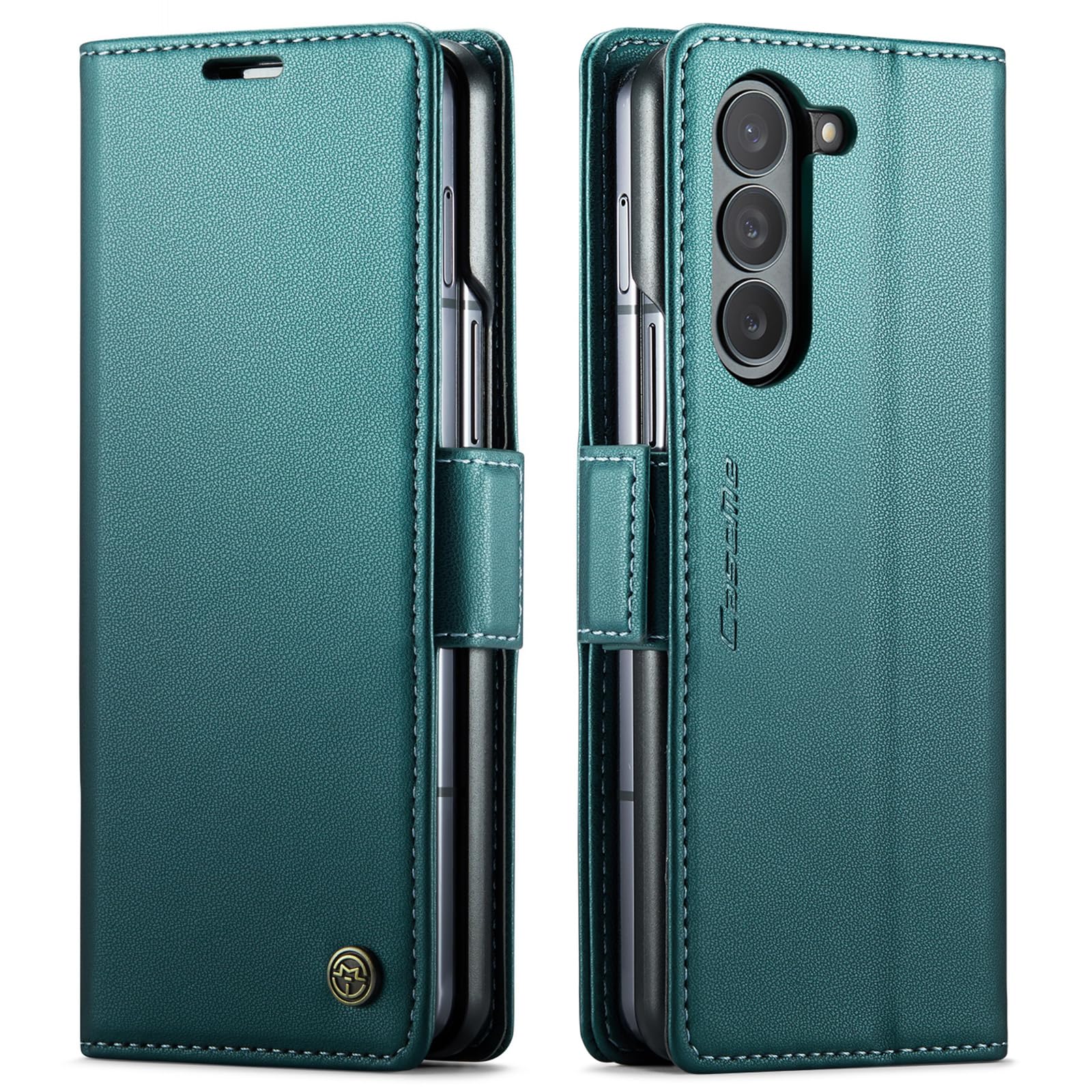 Case for Samsung Galaxy Z Fold 5 Case (2023),PU Leather Wallet Flip Folio Case with Card Holder RFID Blocking Kickstand Shockproof Phone Cover for Samsung Galaxy Z Fold 5 5G 2023 (Teal)