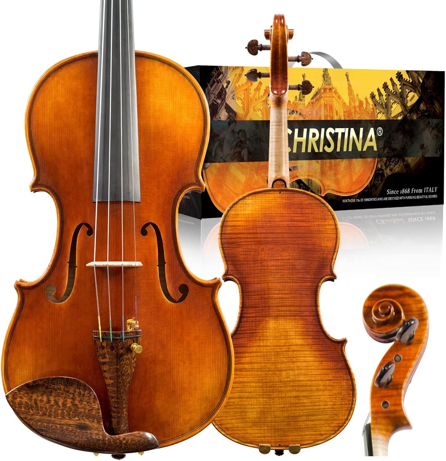 CHRISTINA S600*B Violin Instrument Adult Full Size Violin 3