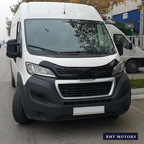 Miniatura 5 de BMY - Deflector de capó/protector de insectos delantero compatible con Peugeot Boxer 2014-2019 Protector de capó | Partículas e insectos |
