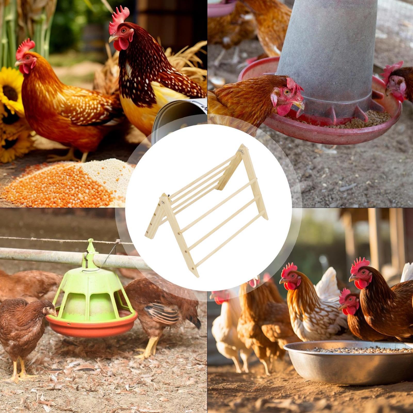 per polli – Supporto in legno per ambienti esterni – Comodo posatoio per pollo, pollo, per cortile, esterno, fattoria, di medie dimensioni e grandi, pulcini, pollo