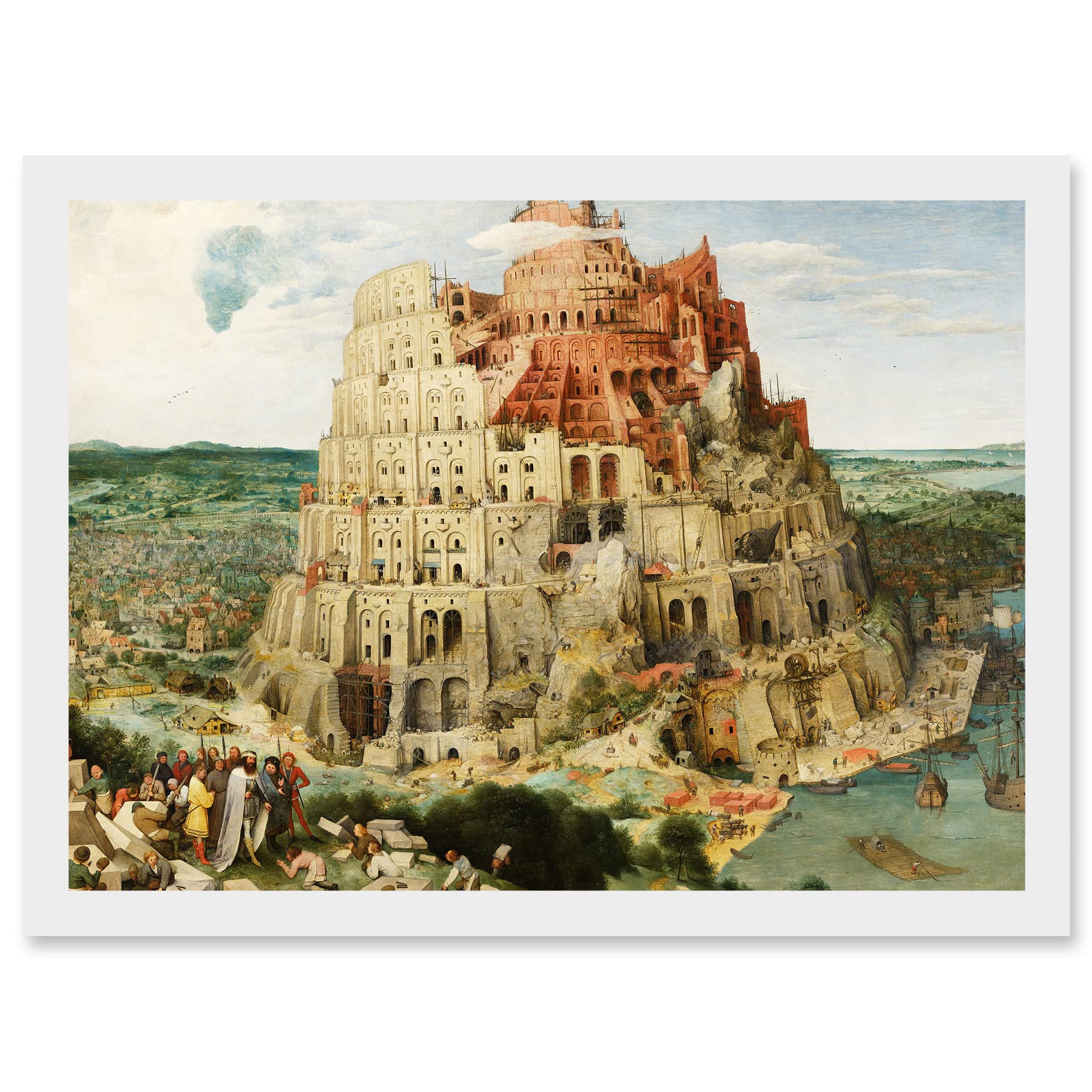 Artery8 Pieter Bruegel The Elder The Tower Of Babel Vienna Painting Artwork Framed Wall Art Print A4