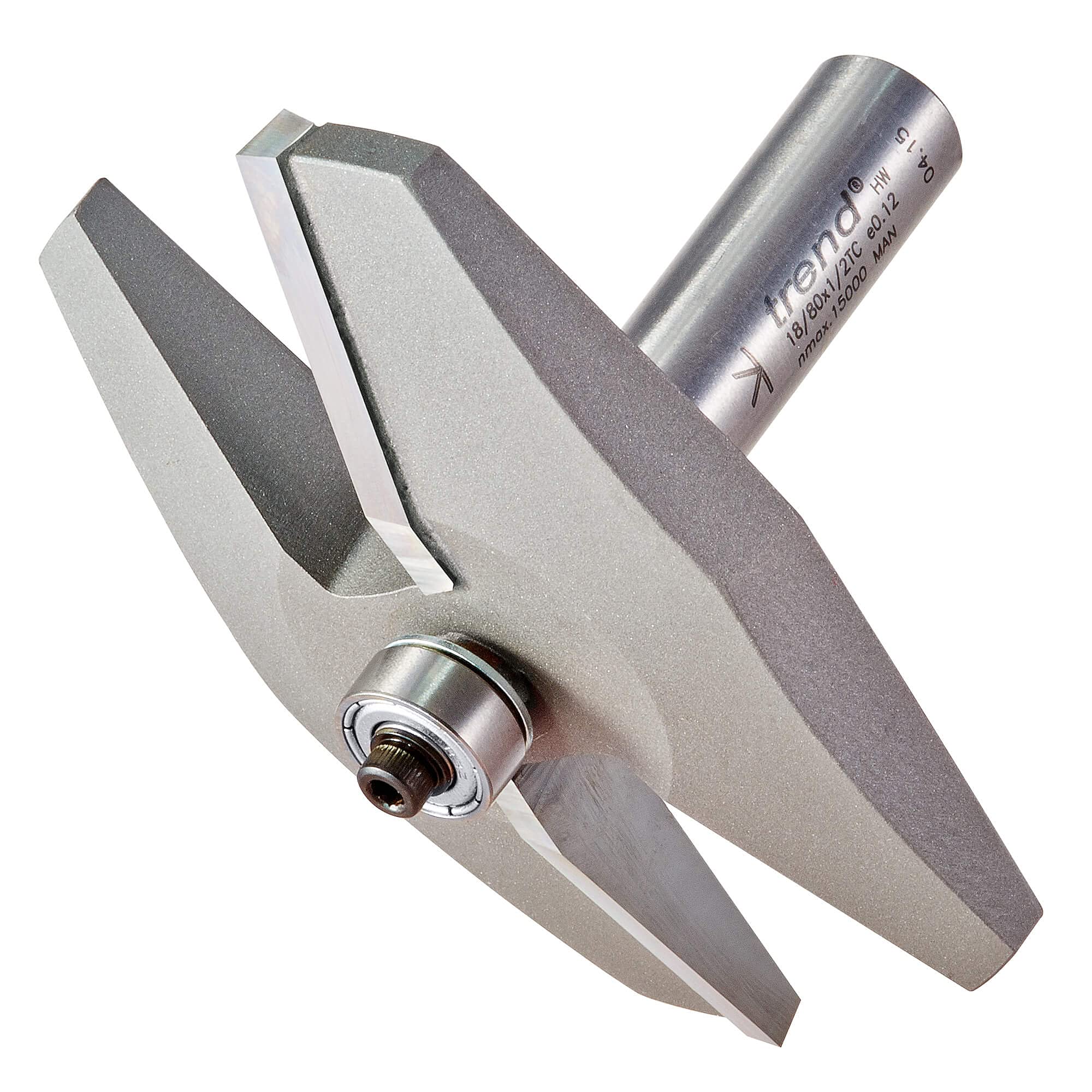 Trend Professional Large Bevel Panel Raiser Bearing Guided Router Cutter, 1/2 Inch Shank, 86mm Cut Diameter