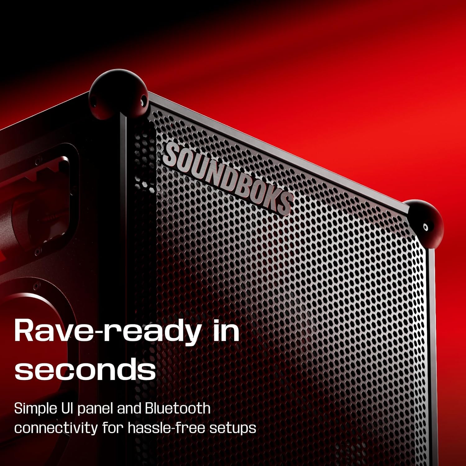 SOUNDBOKS 4 – Bluetooth Performance Speaker – USB-C Charging Battery – Loudest Party Speaker with 40 Hours of Battery – Wireless and Portable Speaker - Designed in Denmark – 126dB (Black)