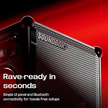 SOUNDBOKS 4 Bluetooth Performance Speaker USB-C Charging Battery Loudest Party Speaker with 40 Hours of Battery Wireless and Portable Speaker - Designed in Denmark 126dB (Black)