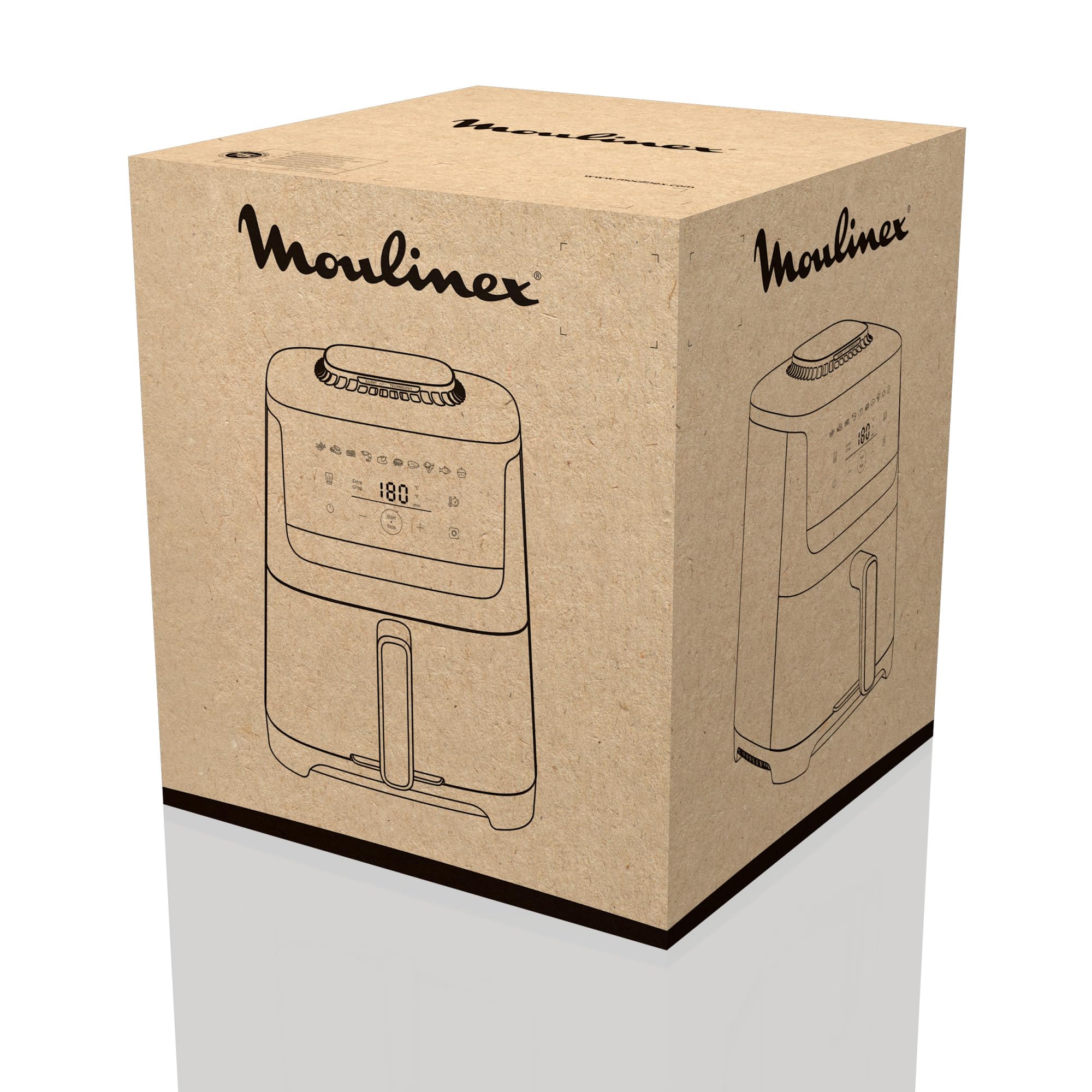 Moulinex Easy Fry Silence, air fryer, 5L, 1,5kg, Technologie Silence, Système Easy Clean & Store, Noir, EZ5528F0