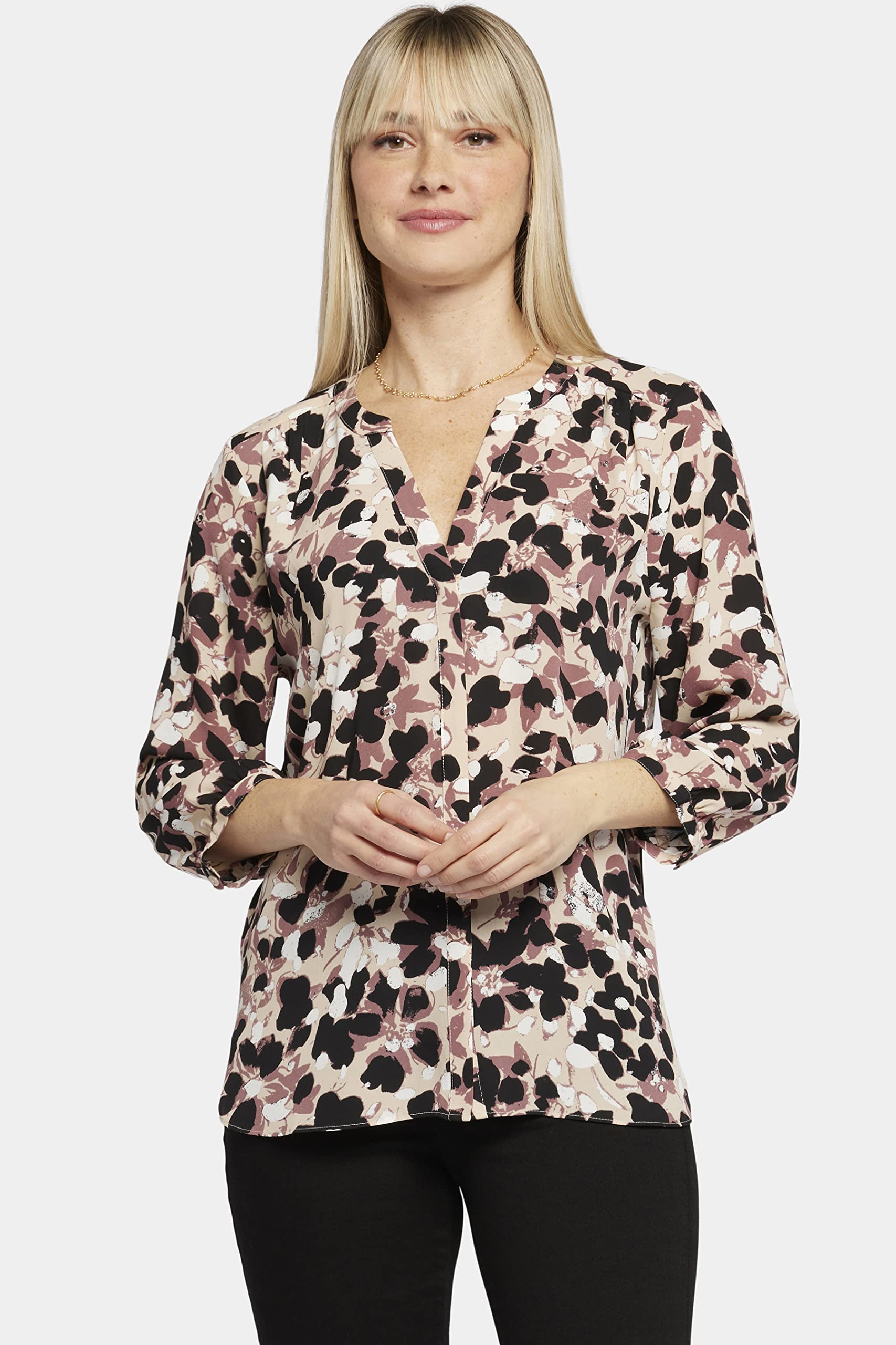 NYDJ Blusa con Ribete Blusas Mujer (Pack de 1)