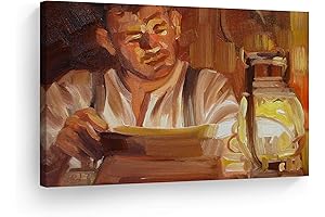 Smile Letter Kenney Portrait Canvas - Handsome Oil Painting Home Art