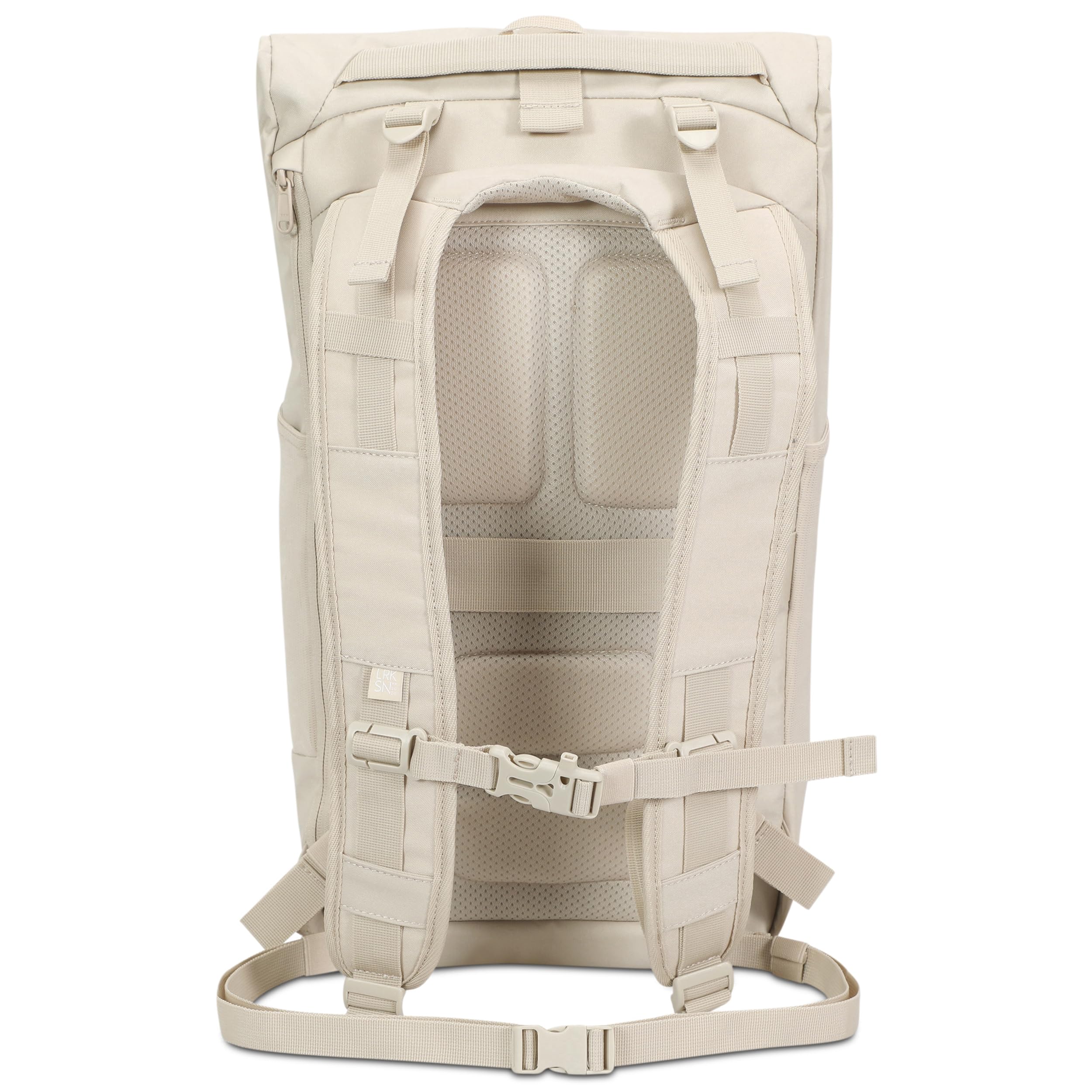 LARKSON Mochila de Marcha Mujer & Hombre Beige - Arvid - Mochila de Senderismo 20L - Trekking, Viaje, Montaña - Mochila con Cinturón de Cadera y Acolchado de Malla - Cremalleras Impermeables