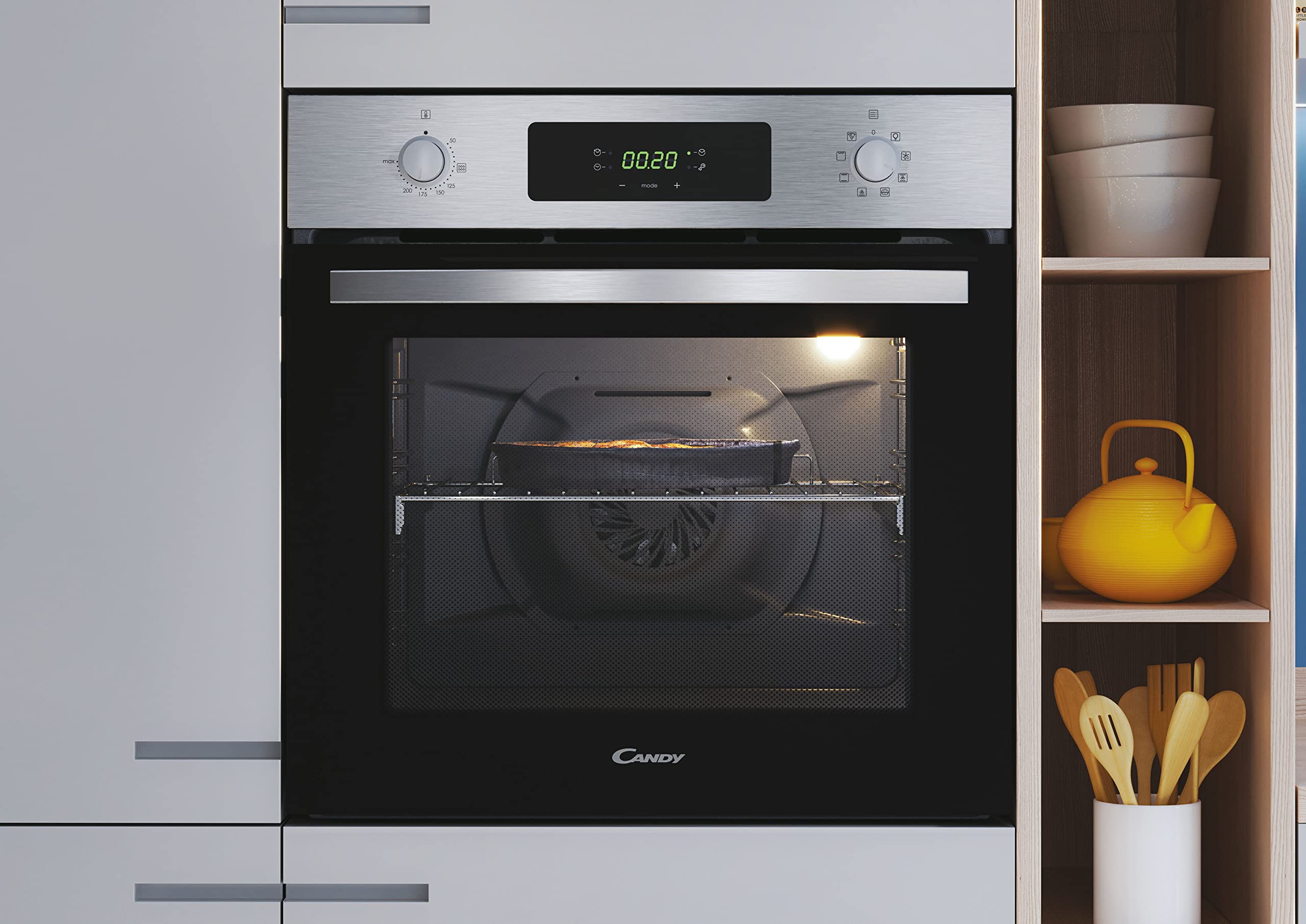 Candy Idea FIDC X625 L, Horno Multifunción, 70L, 1 Bandeja y 2 Rejillas, Ventilador Radial & CH63CC, Placa Vitrocerámica, 3 Zonas, 60CM, 10 Niveles de Potencia, 5,5KW, Mandos Centrales