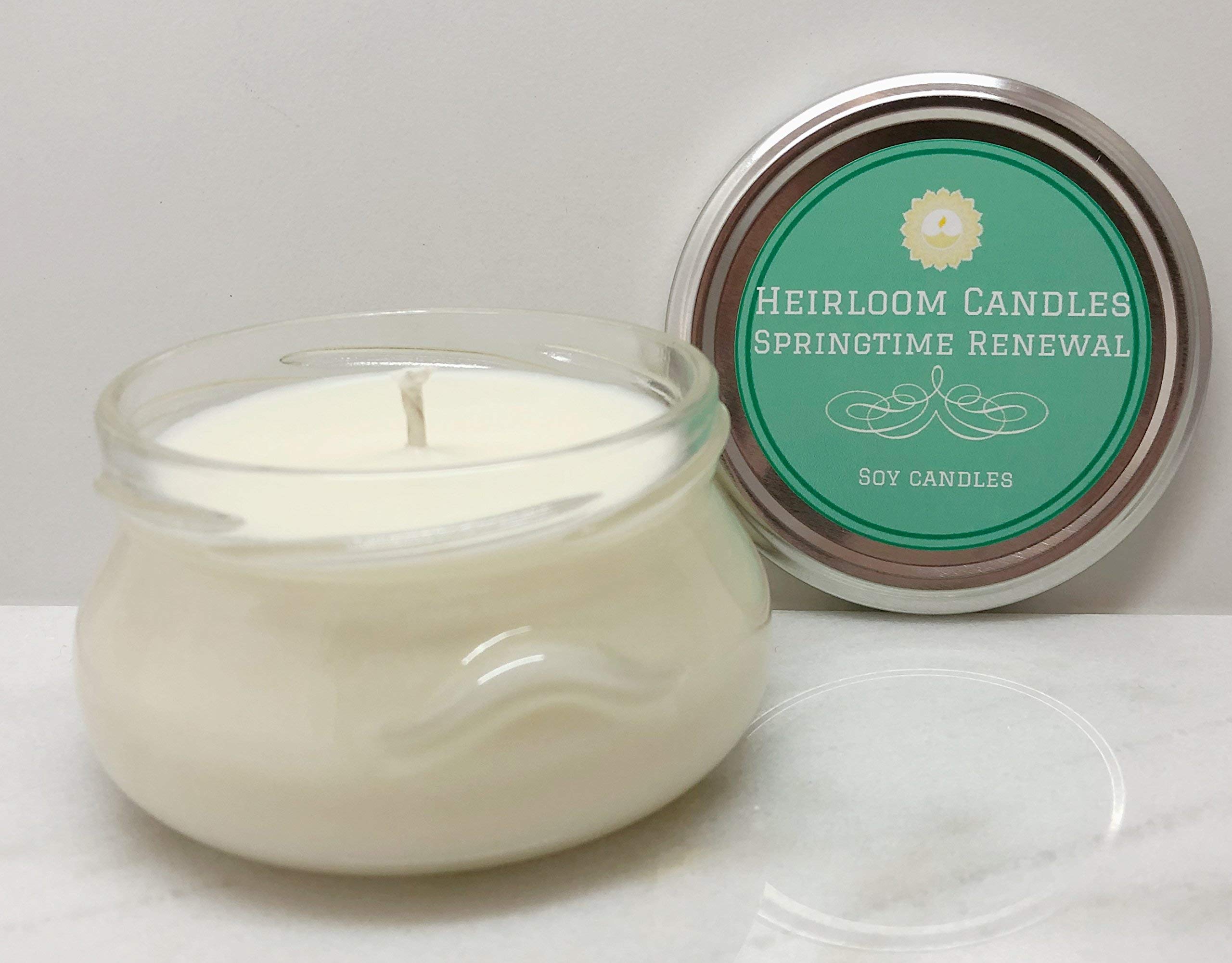 Springtime Renewal Wildflower Soy Candle - Vegan - Handmade, 6oz