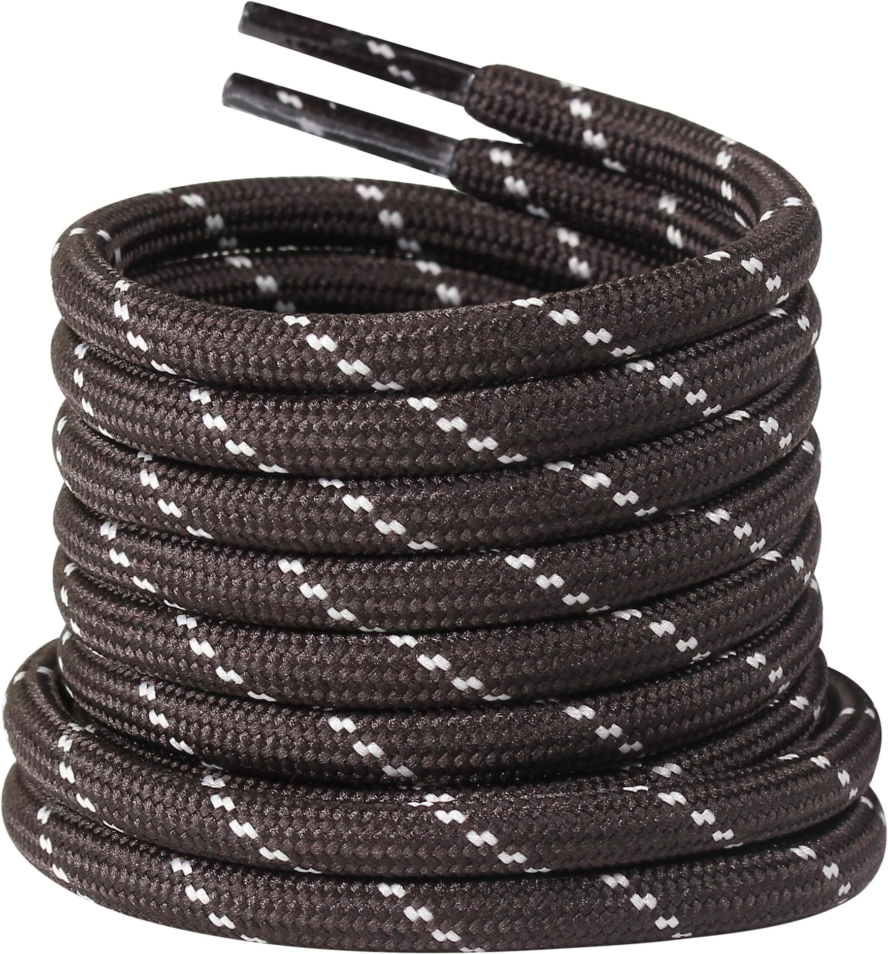 2 Pairs Heavy Duty Work Boot Laces, Thick Durable Strong Round Shoelaces for Hiking, Walking & Safety Shoes