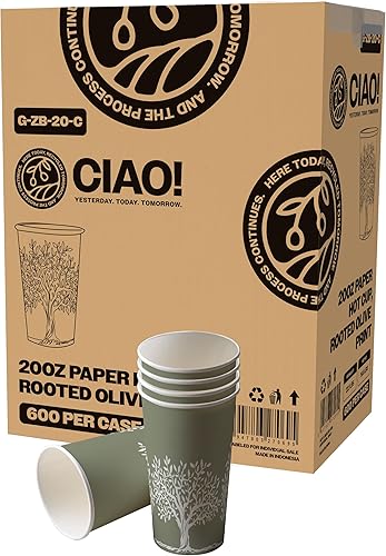 Miniatura 10 de CIAO! Tapa negra de poliestireno, 3.150 in, para taza de papel de 8 onzas, 1,000 unidades