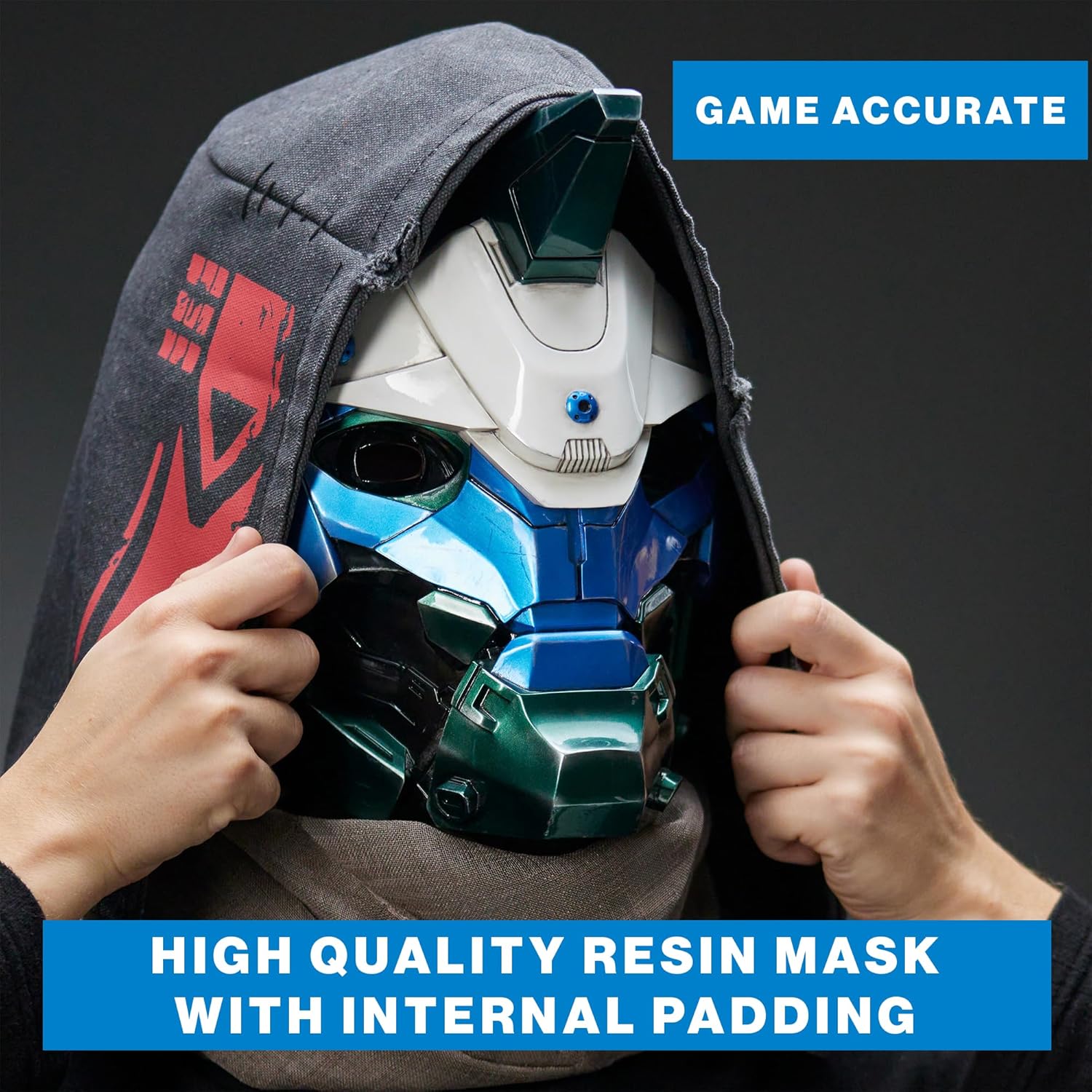 Numskull Official Destiny 2 Cayde-6 Wearable Cosplay Helmet – Premium Collector’s Mask with Display Stand and Removable Hood – Official Destiny 2 Lightfall Merchandise