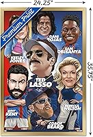 Vista 80 de Trends International Ted Lasso - Character Grid Wall Poster, 22.4L x 14.7W, Black Framed Version