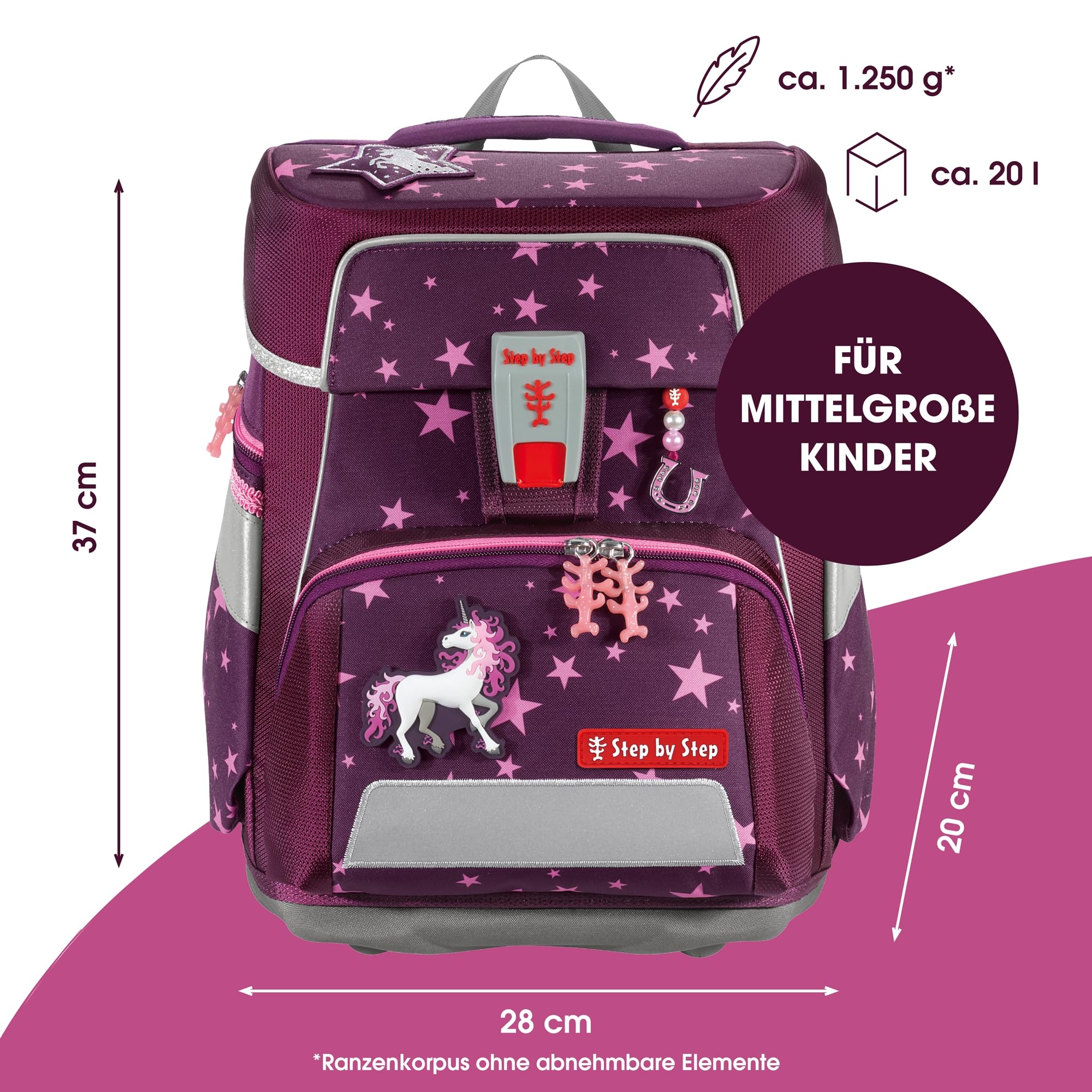 Step by Step Space Schulranzen-Set 5-teilig Unicorn Nuala