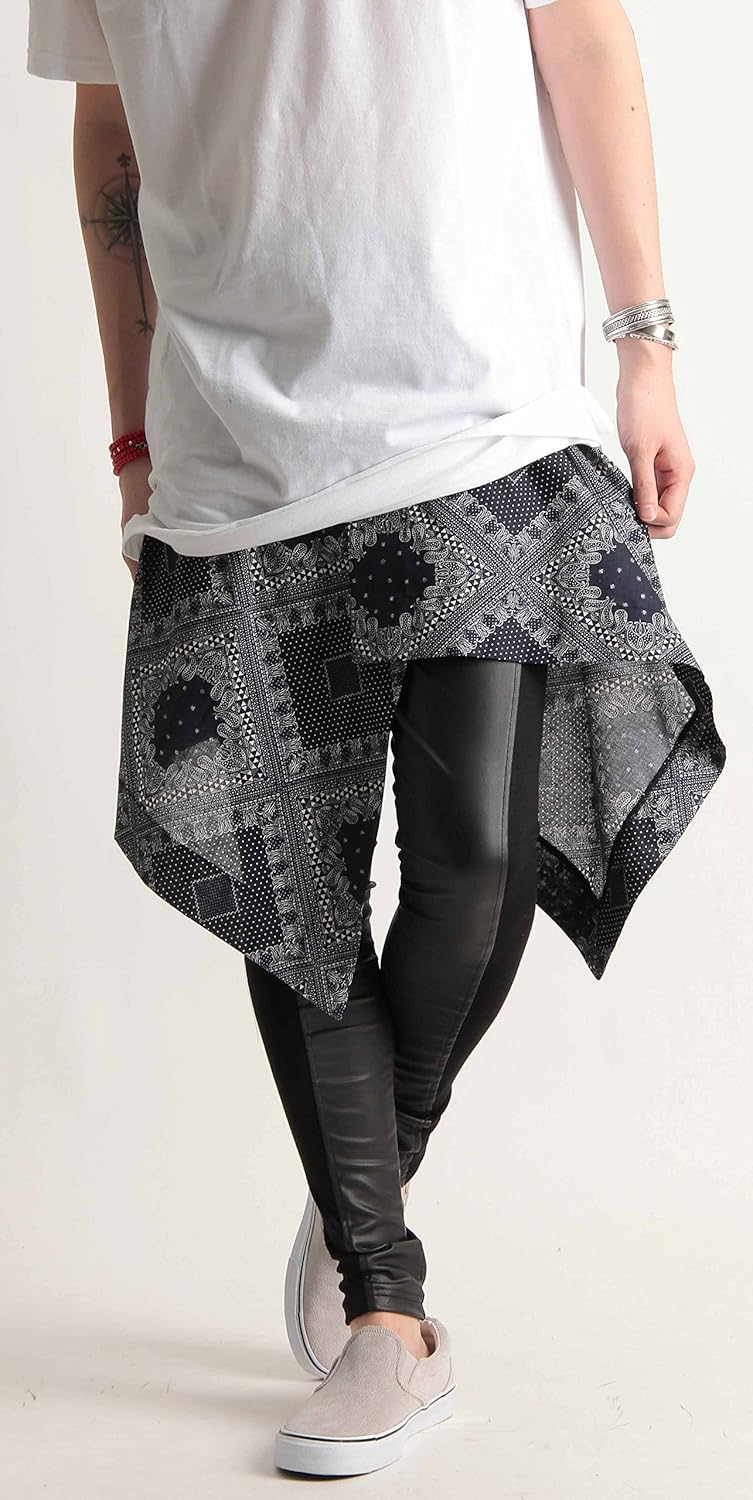 Amazon 日本製 総柄 デザイン 巻き スカート 国産 バンダナ柄 ペイズリー チェック ストリートモード メンズ G柄 レギンス スパッツ 通販