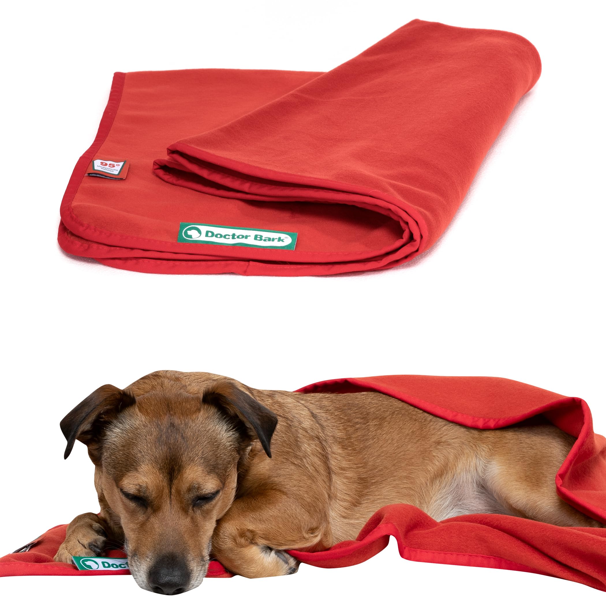Doctor Bark Couverture Polaire Rouge pour Chien Taille XL 140 x 100 cm