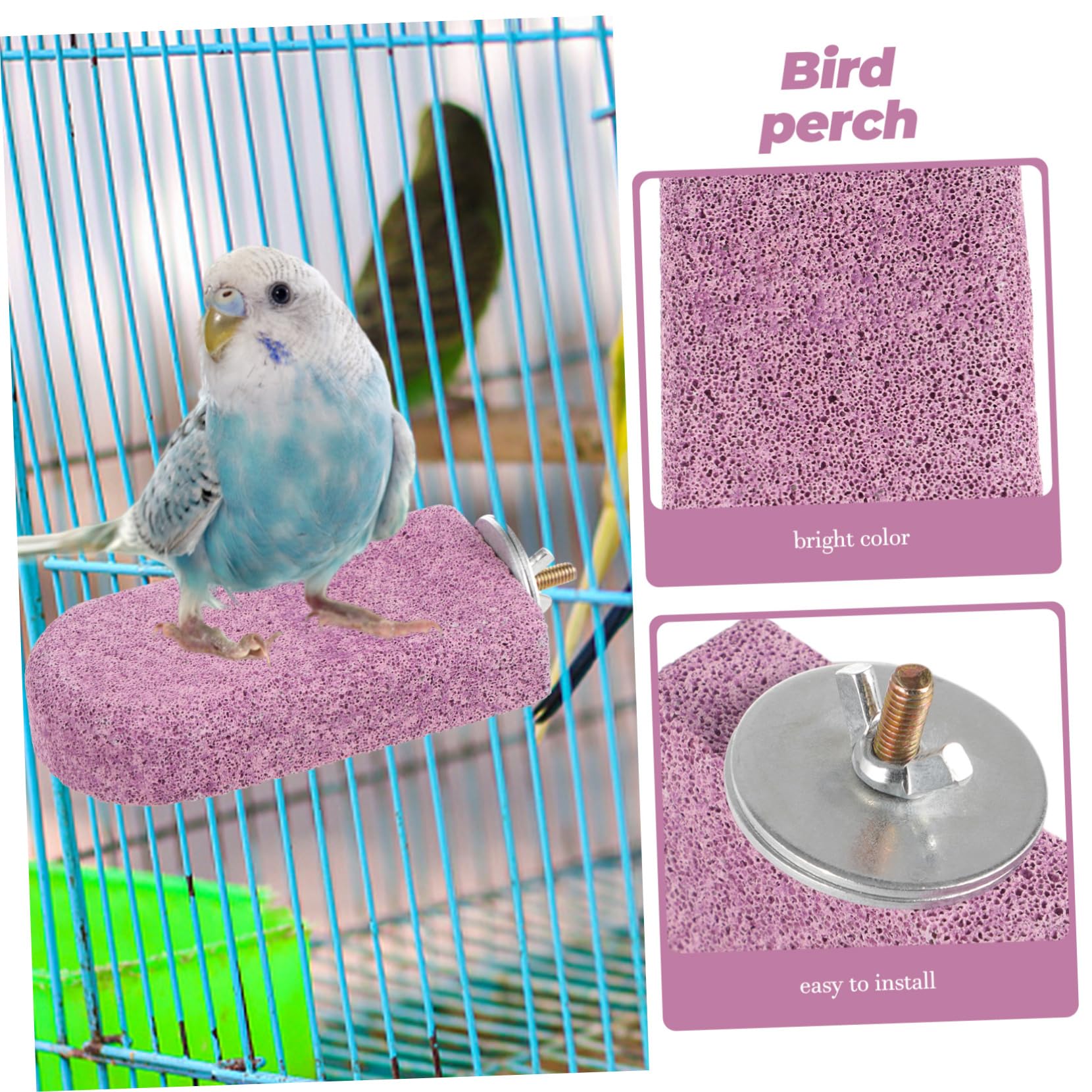 HANABASS 5pièces Perchoir Pierre De pour Perroquets Jouet à Mâcher pour Oiseaux Station De pour Perruches Et Oiseaux