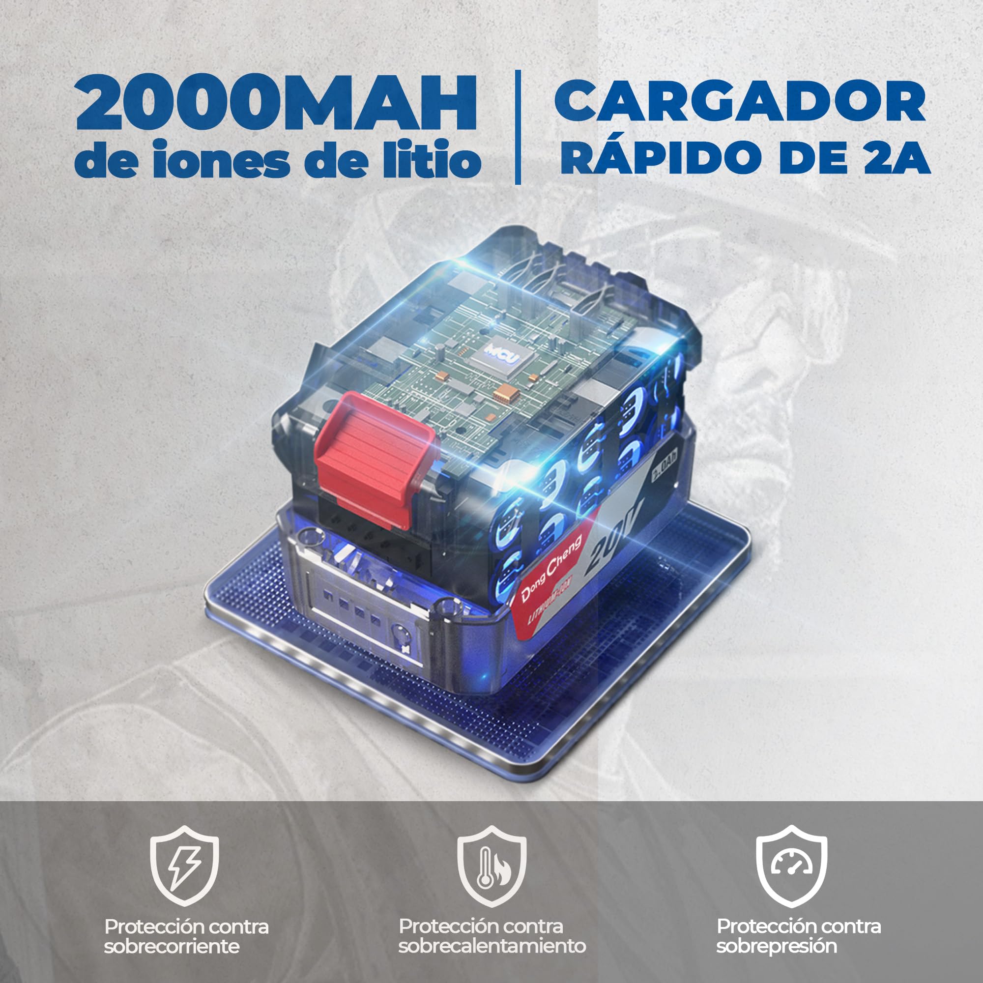 Dong Cheng Atornillador de impacto 20V sin escobillas 165Nm, 2 baterías | Para trabajos de atornillado pesados, Arranque suave, Autoperforante, Hex 6,35mm, 3+1 velocidades