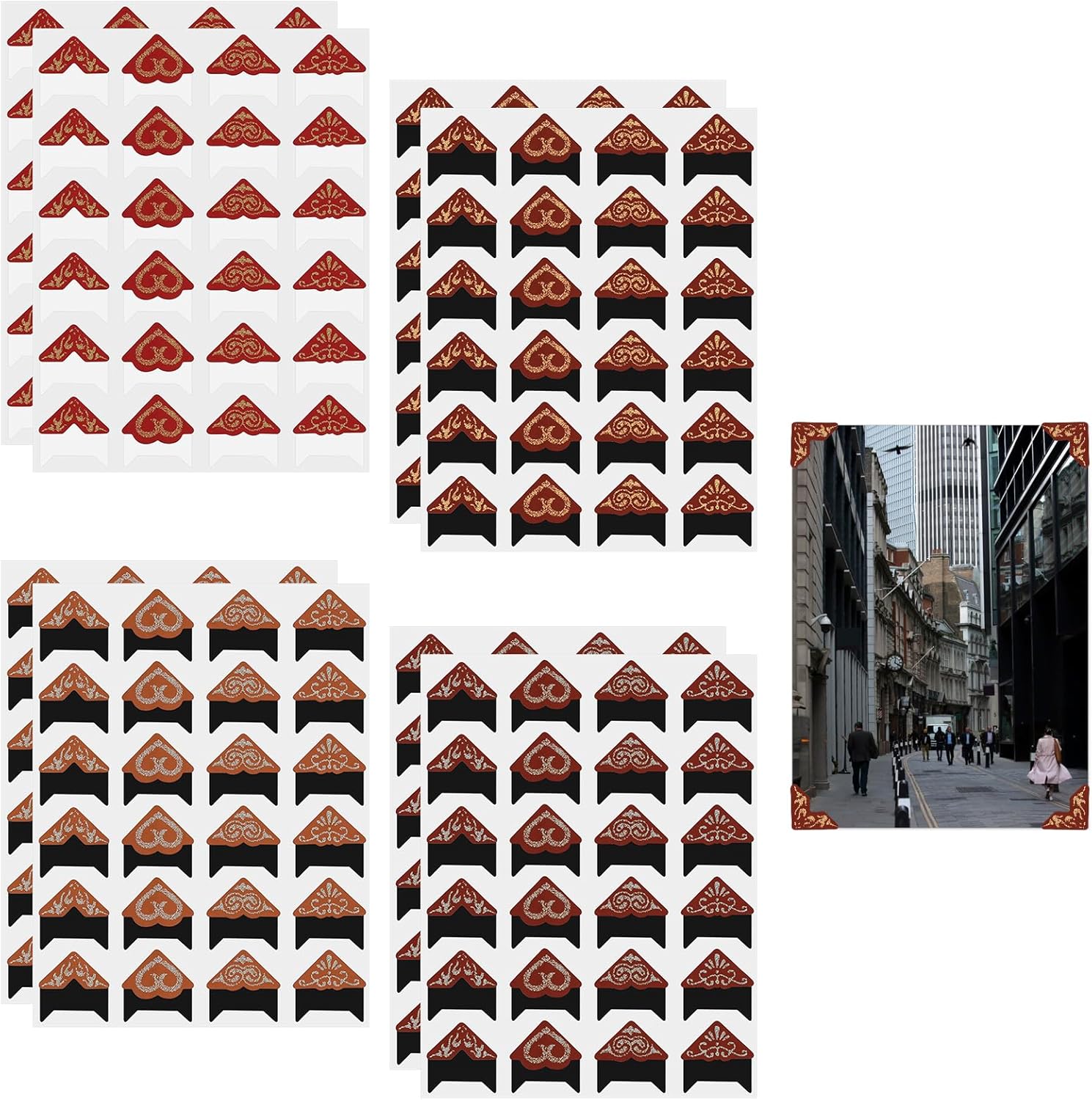 192 Pcs Photo Corners Self Adhesive Picture Corners for