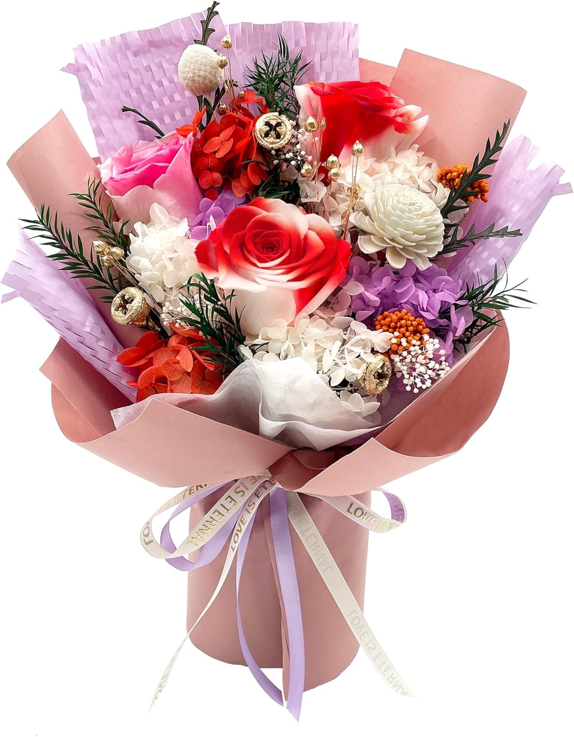 QOEAZY Flowers Roses Gifts for Her, Flowers for Delivery, Preserved Flowers Bouquet Gifts for Women Mom Grandma