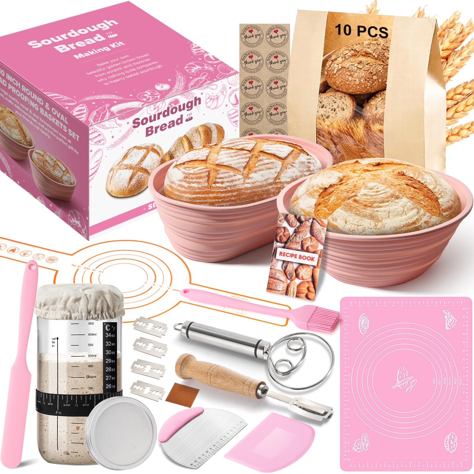 RYTOXILO 15-Piece Sourdough Starter Kit