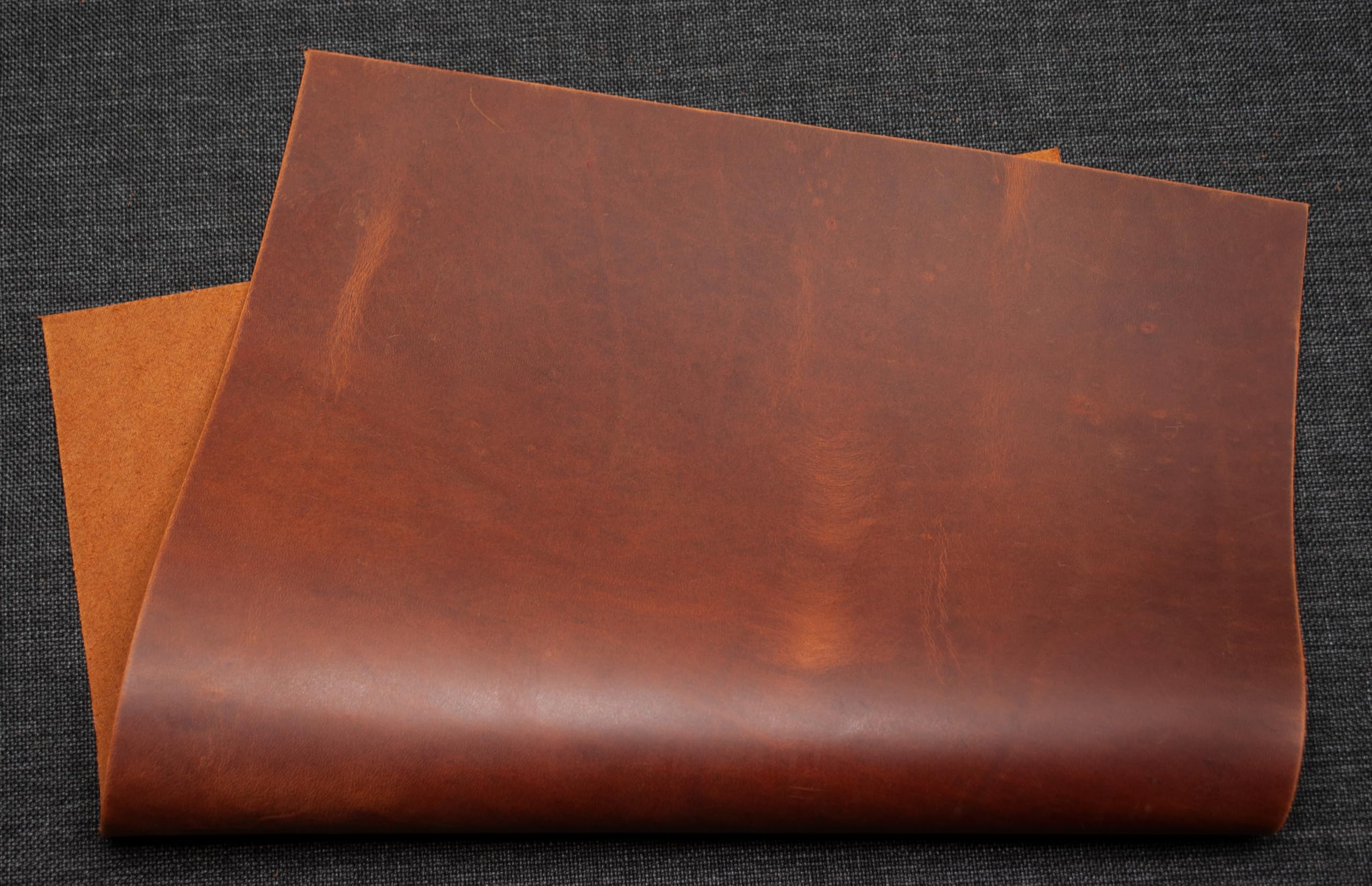 Piel de vacuno Pull-Up Crazy Horse de 1,7 mm, tamaño A5 x 6 unidades (Brown Whiskey 1,7 mm)