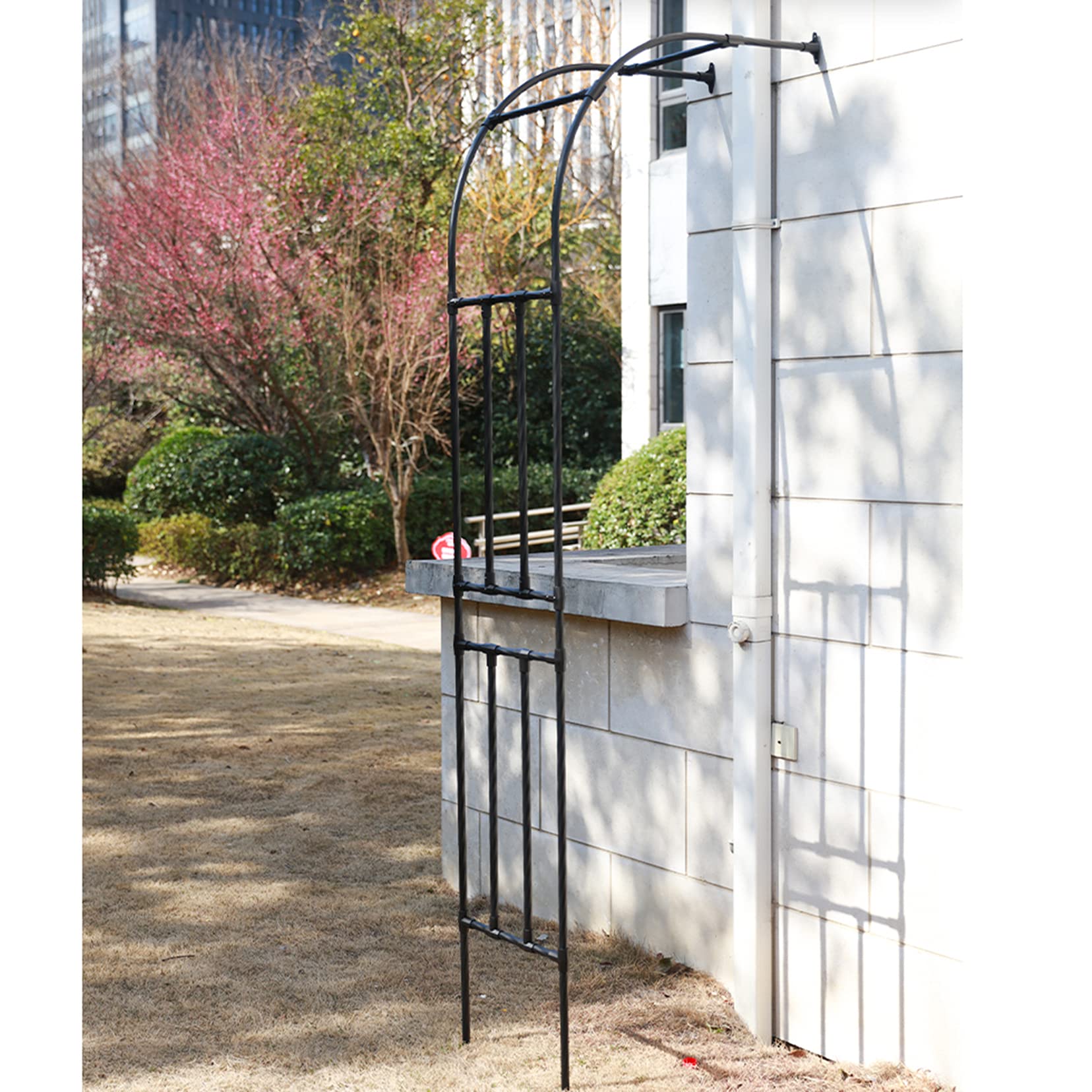 Pesi semi-lle da giardino in metallo per piante da esterno, pali da giardino resistenti per decorazione cerimoniale, perfetti per cortile e prato