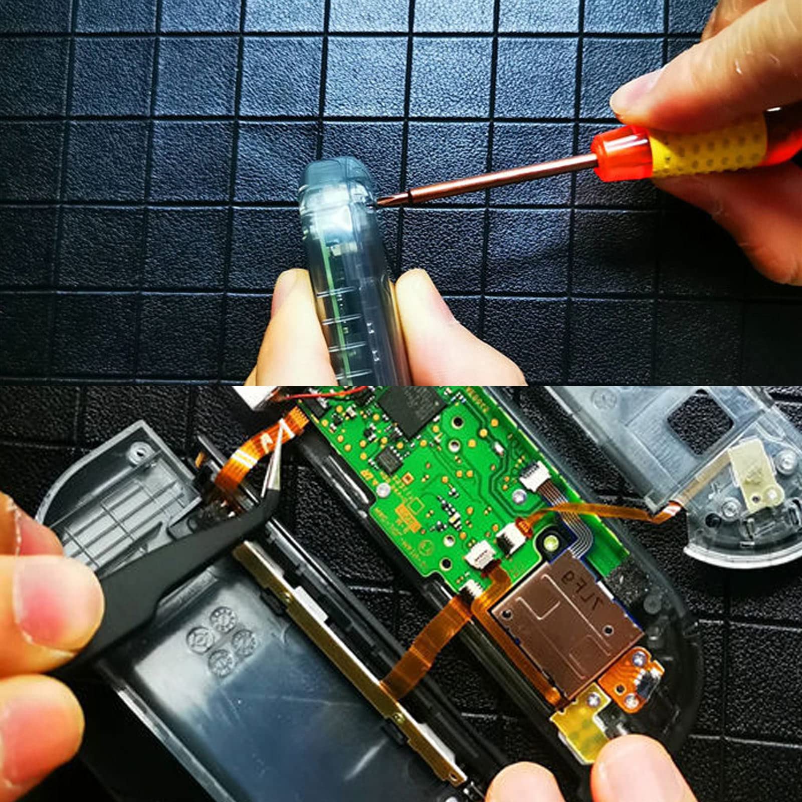 1 Juego de Herramientas de reparación de Hebilla de Bloqueo de Metal Compatible con Controlador Joy-con con Destornilladores y Herramienta de Apertura de Pinzas [Video Game]
