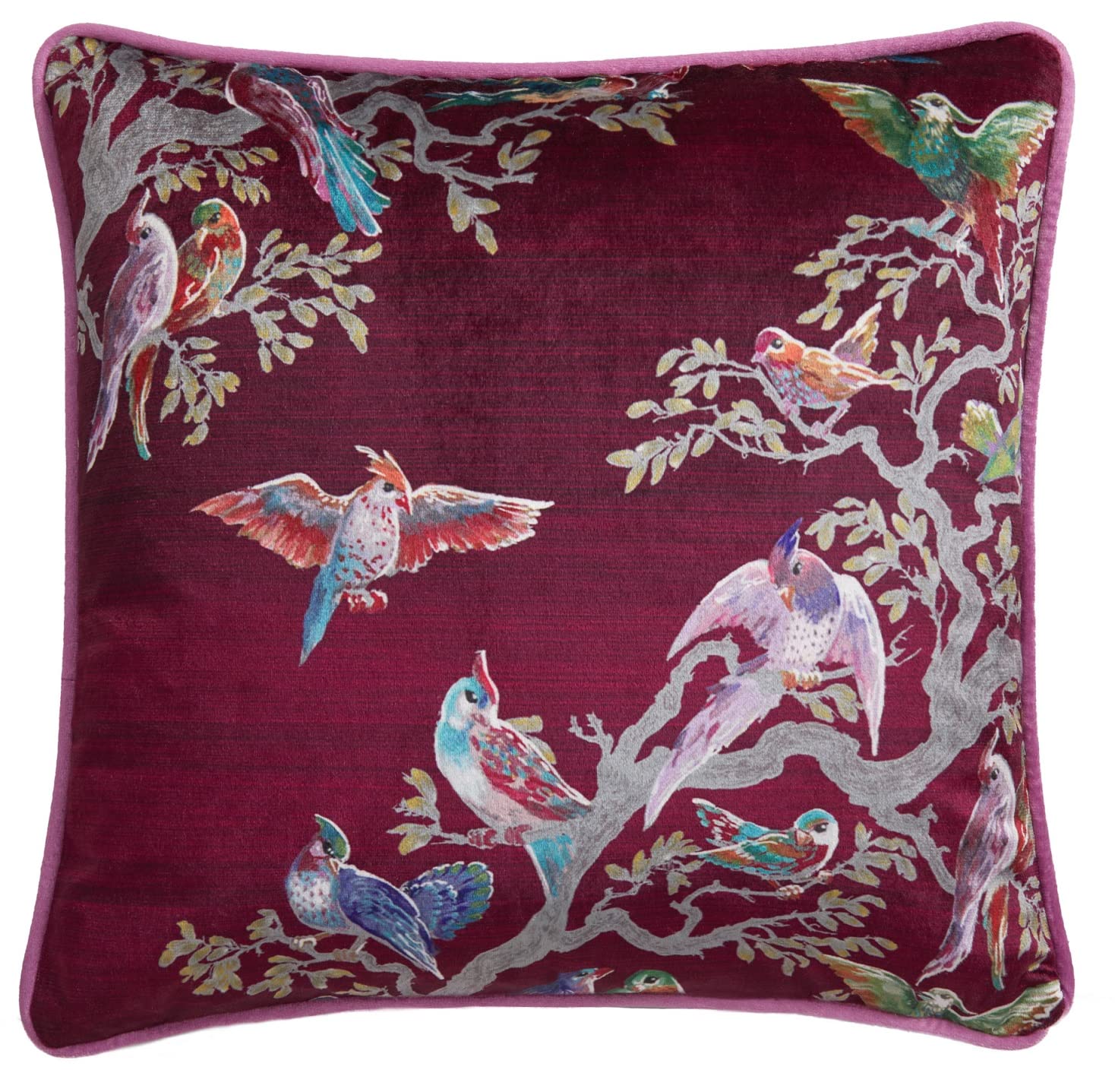 Laurence Llewelyn-Bowen Birdity Absurdity Filled Cushion- Pink
